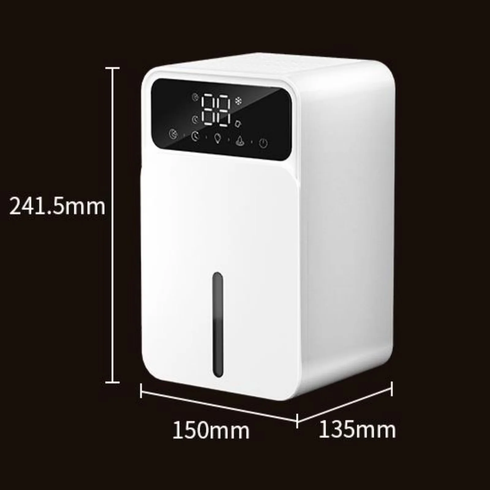 Classic Dehumidifier with Automatic Shut-Off, 7-Color Lights, Portable 1500ml - Color-White Model E390D0