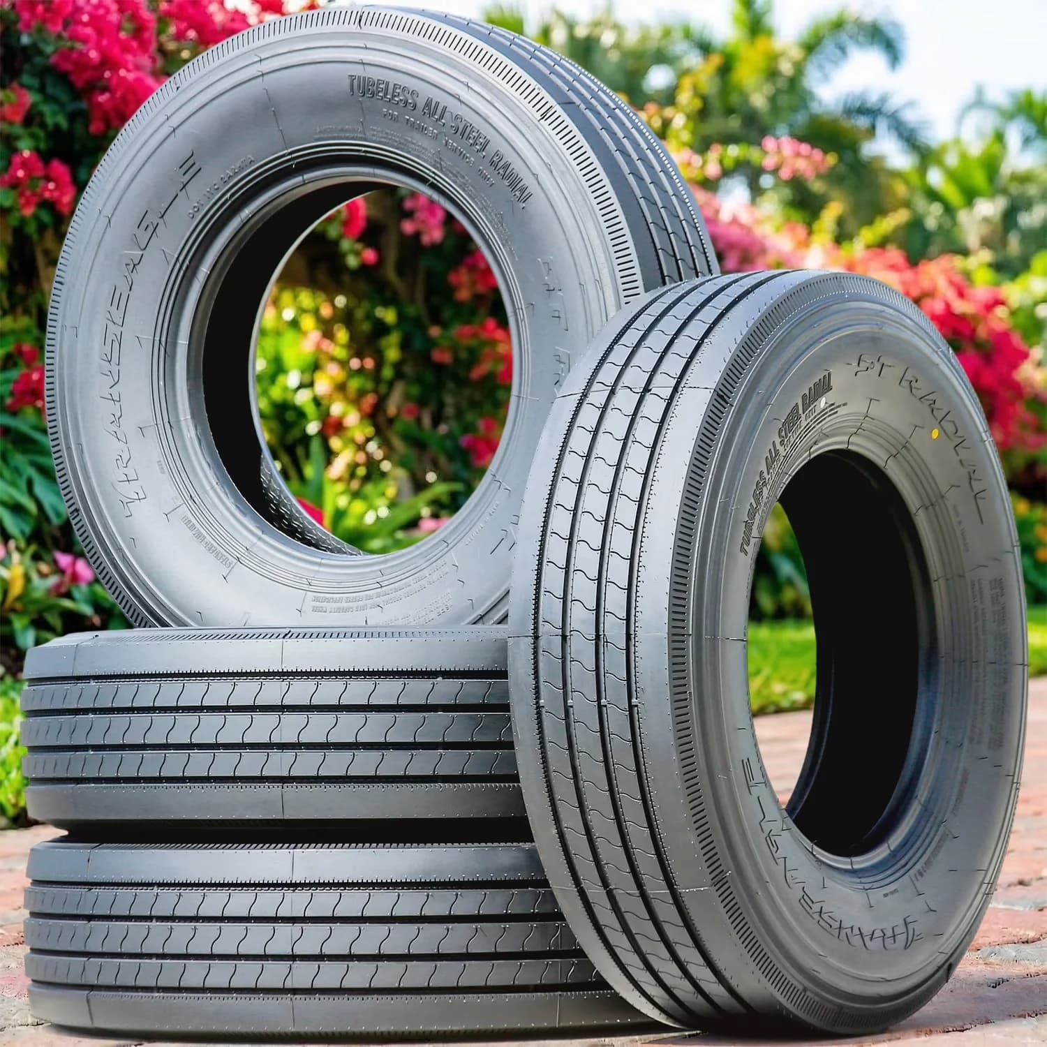 Efficient Trailer Tire with All-Weather, Wet Or Dry, Low Maintenance - ST235 Model 9DF517