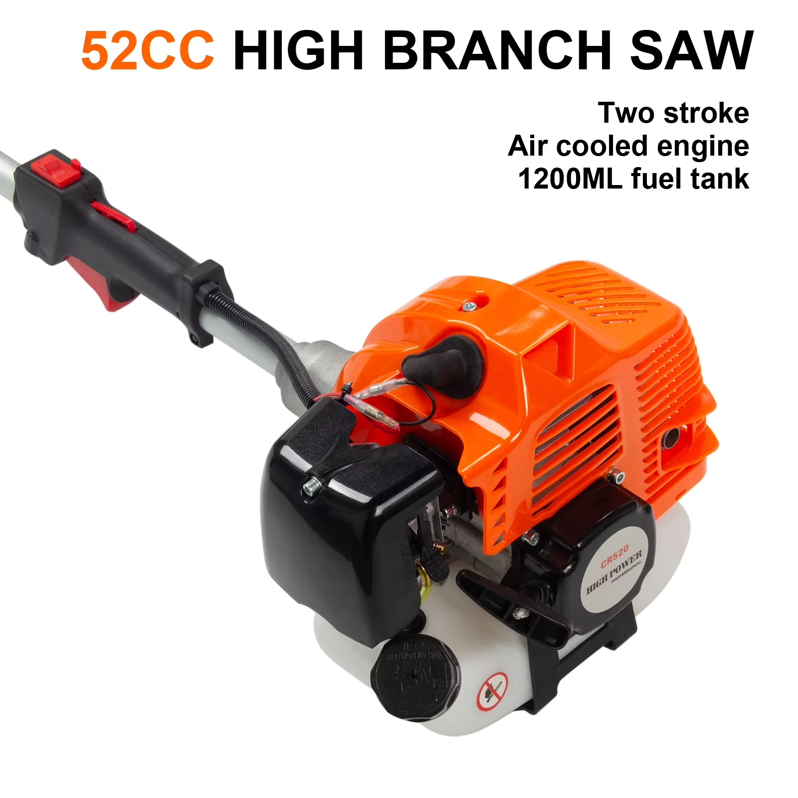 Modern Pole Saw with Anti-Vibration - 52CC - Low Maintenance Model EB06D9