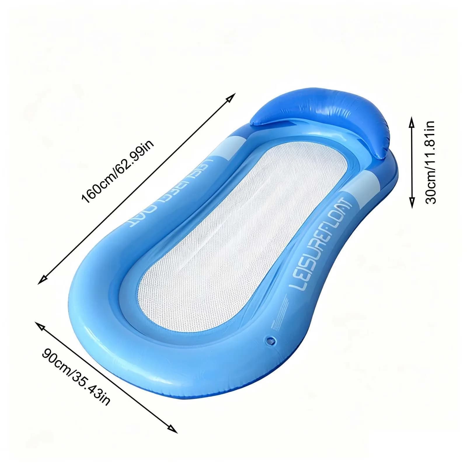 Stylish Inflatable Pool with Family Swimming Pools, Swimming, 63" x 35" x 11.8" Blow up - Blue Model A161AA