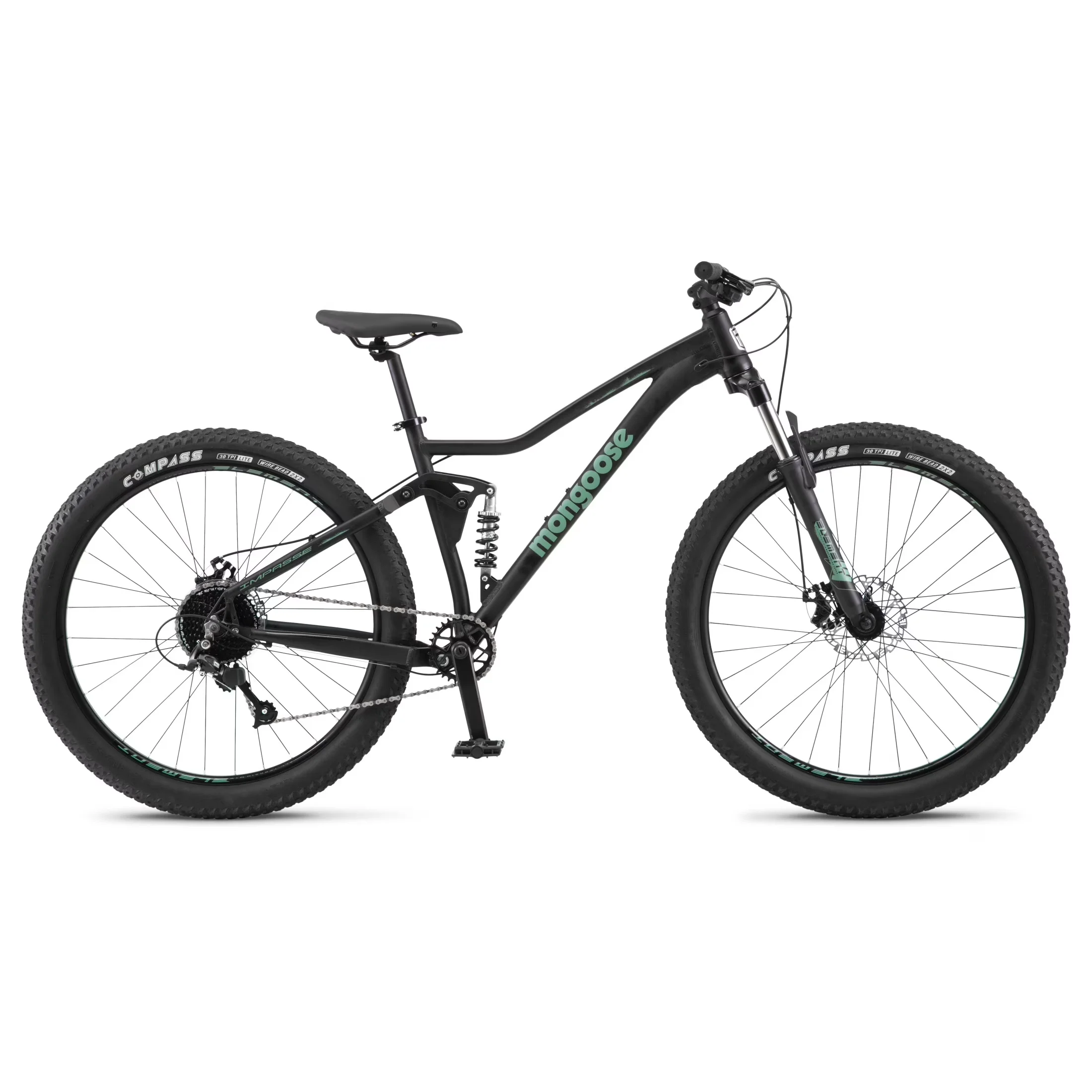 Stylish Mountain Bike with Adjustable Seat Height, Fits riders 5'3"–6' tall - Black Model 228C4E