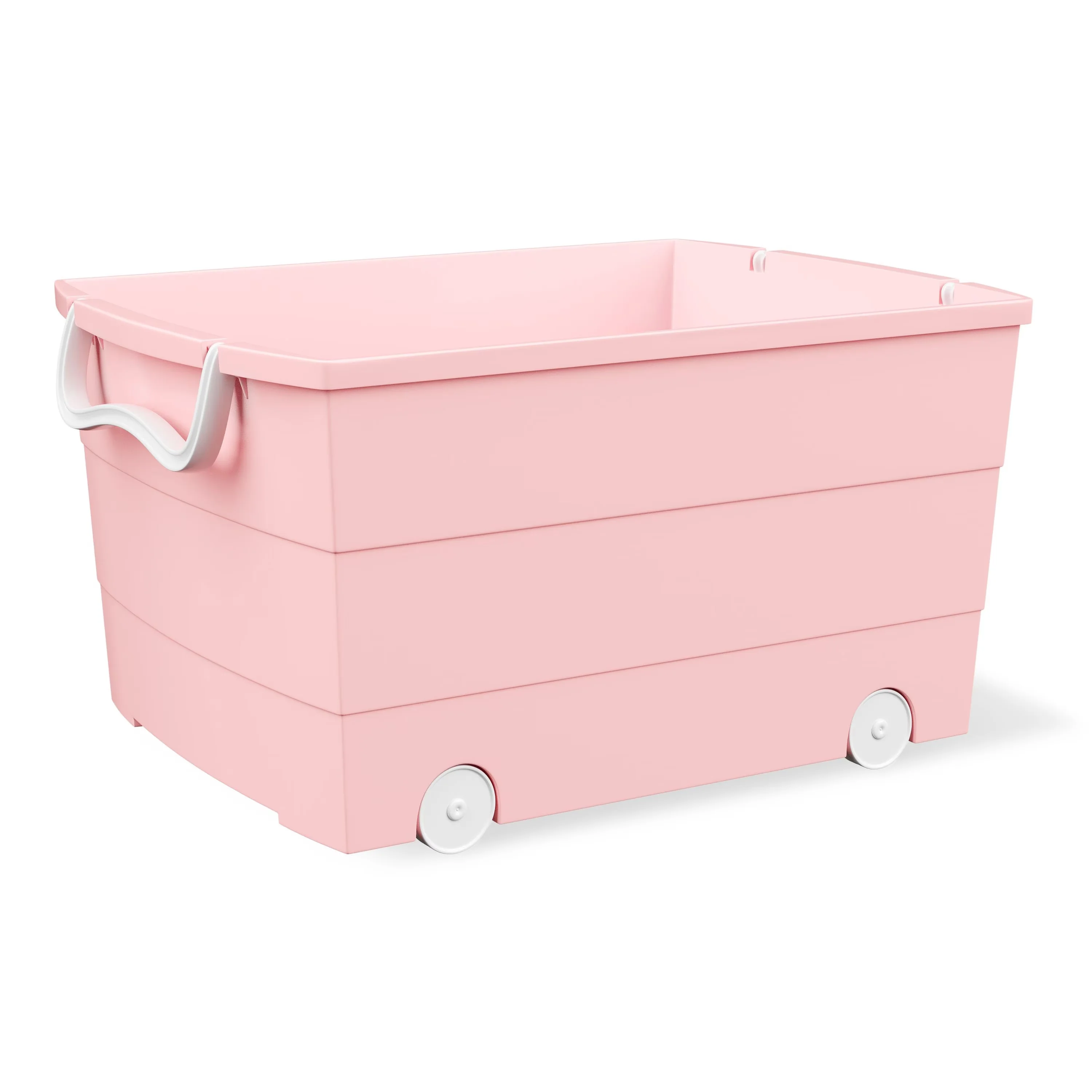 Efficient Garage Storage Supply with Stackable, Wheeled, Handles - Red Plastic Model 00DF8E