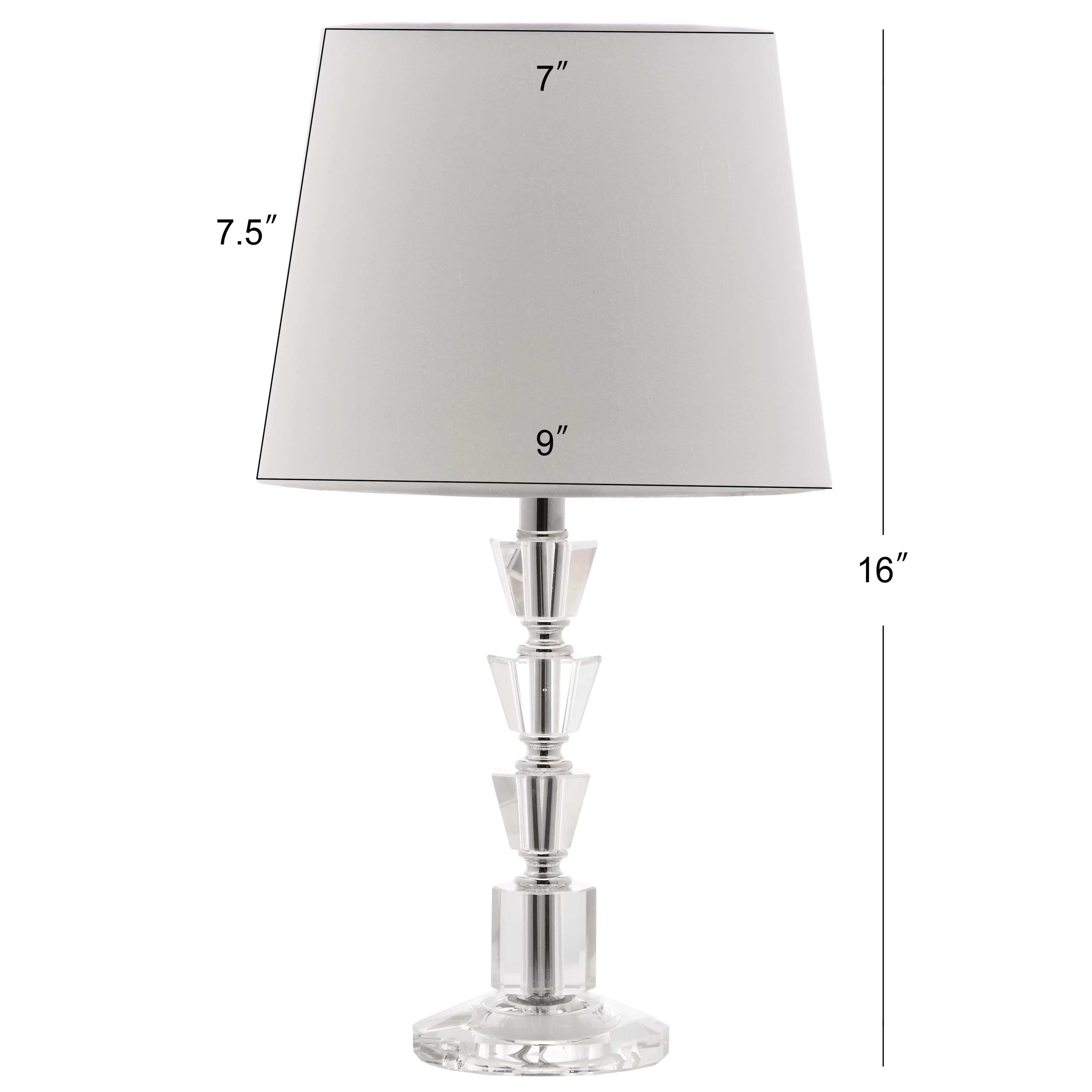 Lamp Set Compact with Glam, Minor assembly needed, Harlow 16 in. Crystal Table - Clear Crystal Model FBDFAA
