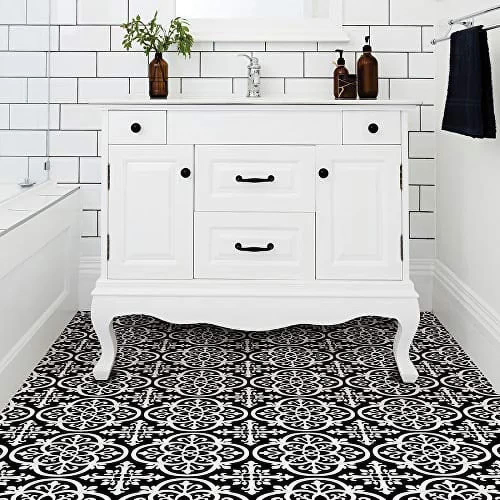 Essential Grey Vinyl Flooring Vinyl Plank Flooring with Water-Resistant, Peel and stick to apply, Permanent adhesive makes tiles... Model BAF8EE