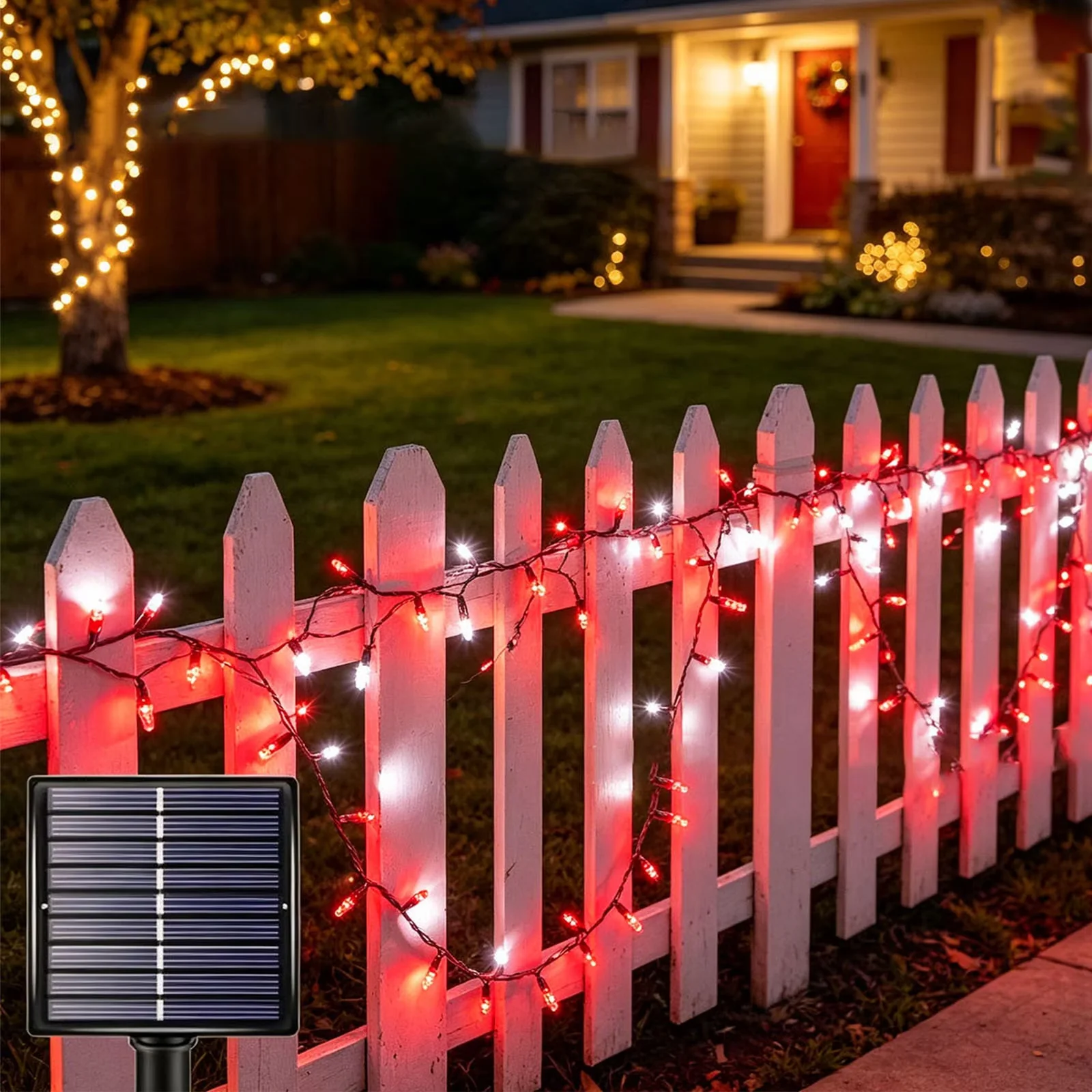 Essential Novelty Light with LED, Solar, Asian Inspired - Red for Party, Garden Model ED3E52