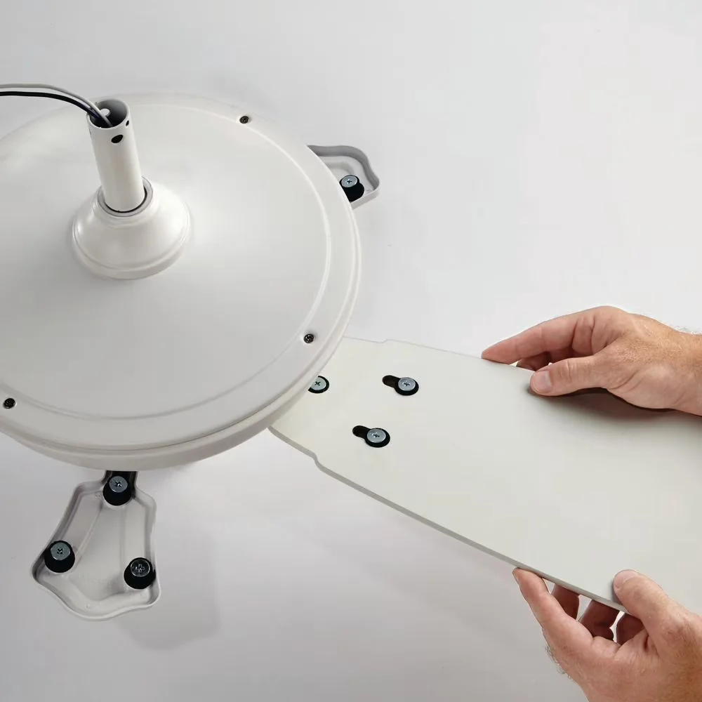 Ceiling Fan Durable with LED, Reversible Blades, Modern - Glass White 52 in Model 329844