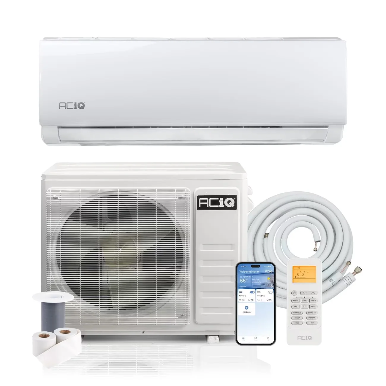 Air Conditioner Quality with 36000 BTU, Automatic Shut-Off, 16ft Line Set - White Model CFEA60