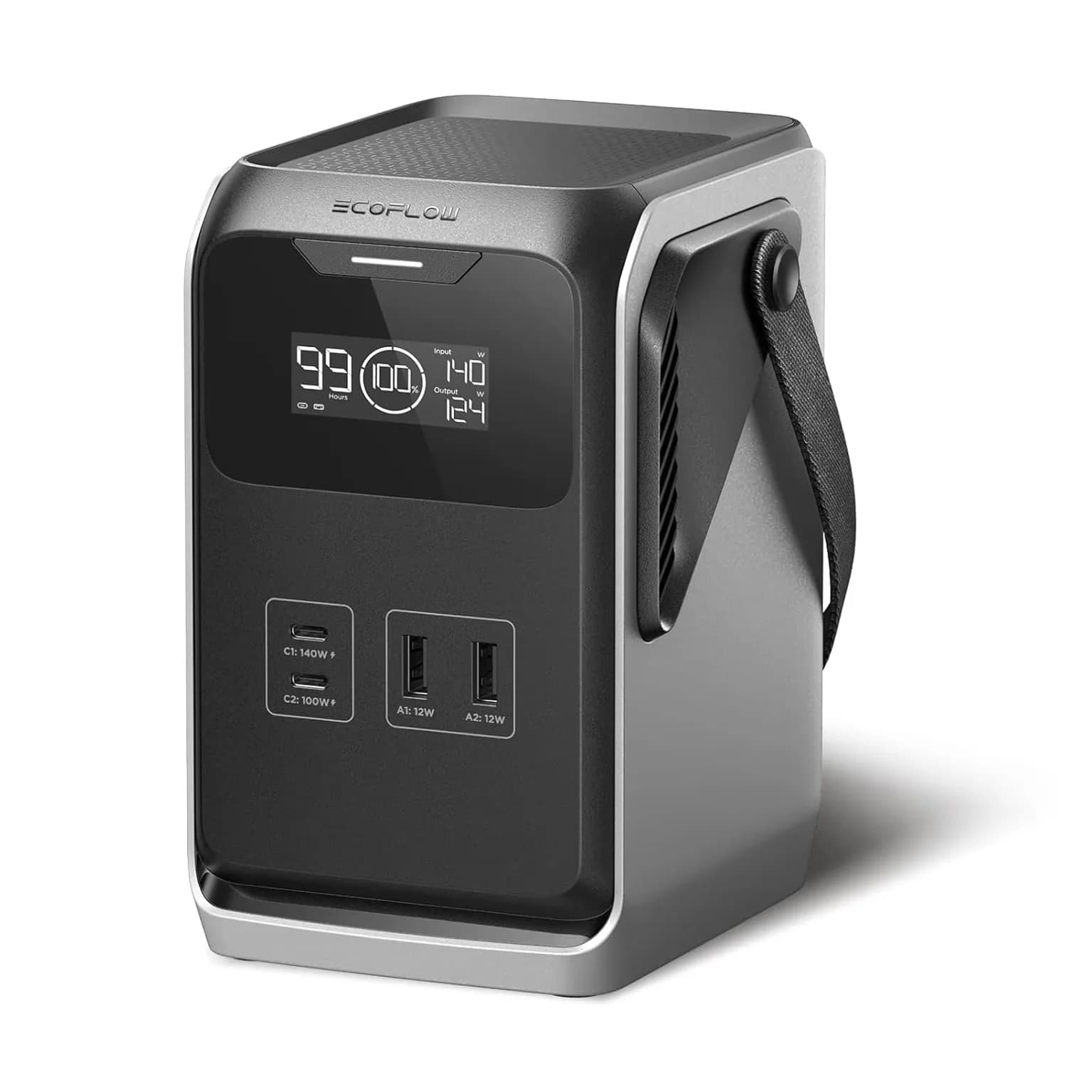 Premium Generator with Usb Port, 192Wh LiFePO4 Battery, Solar - Black for Camping, Travel Model CDEEA3