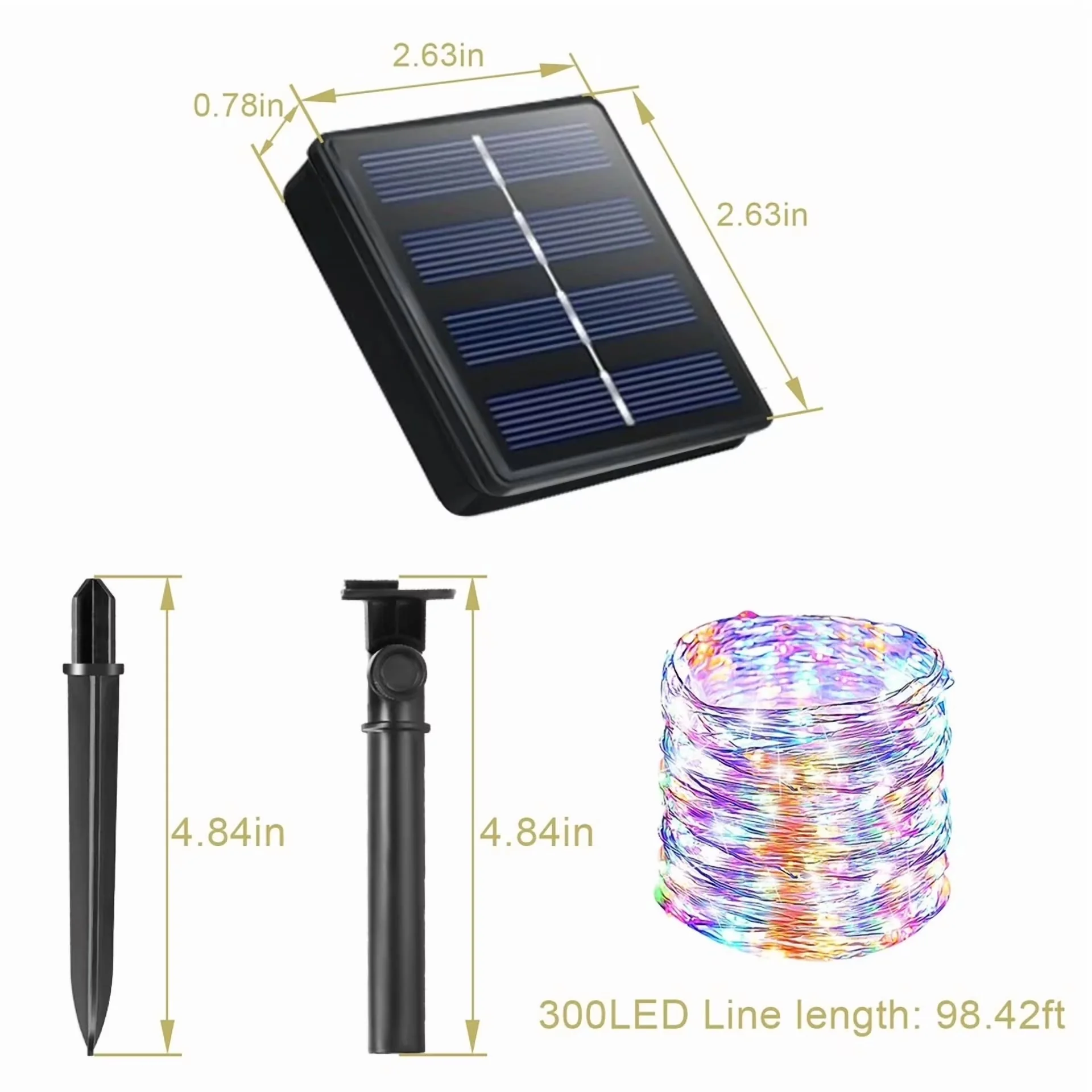 Versatile Novelty Light with LED, Solar, Useful for both indoor and outdoor use. - Multicolor Model 90EA8D