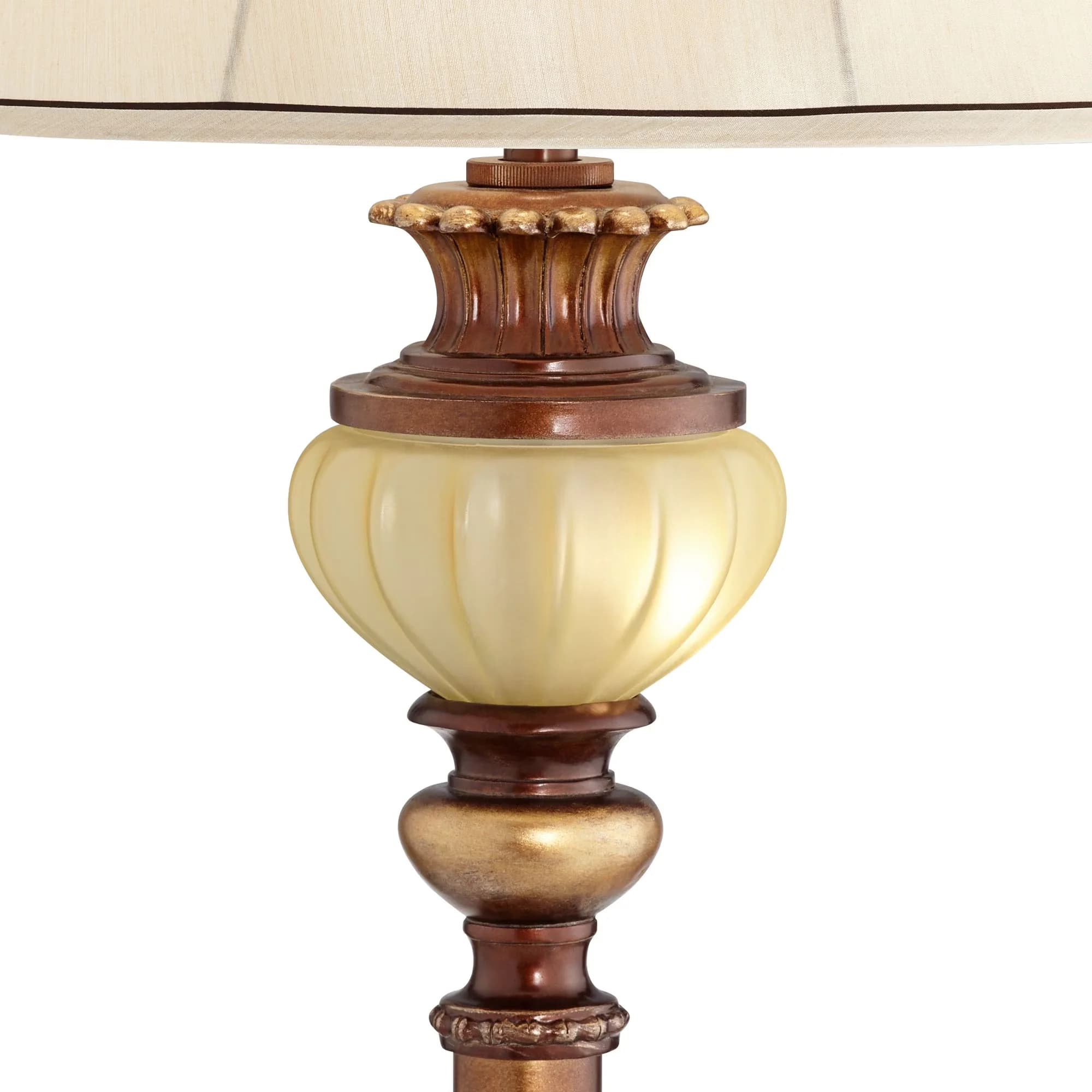 Floor Lamp Versatile with Incandescent, Energy Efficient, Traditional - Gold Resin Model EE295A