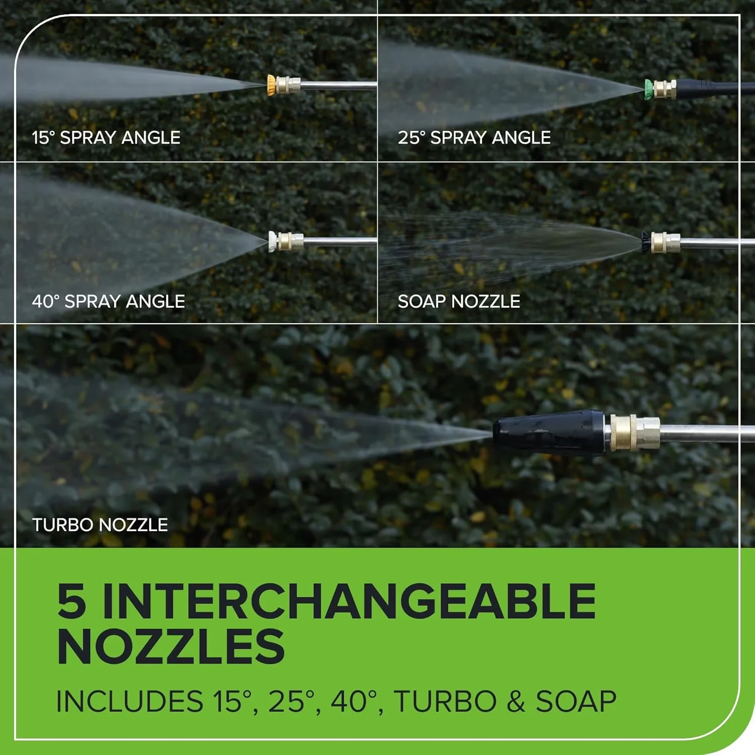 Efficient Pressure Washer with Chemical / Detergent Injection, Interchangeable Wand - Model EA89E5