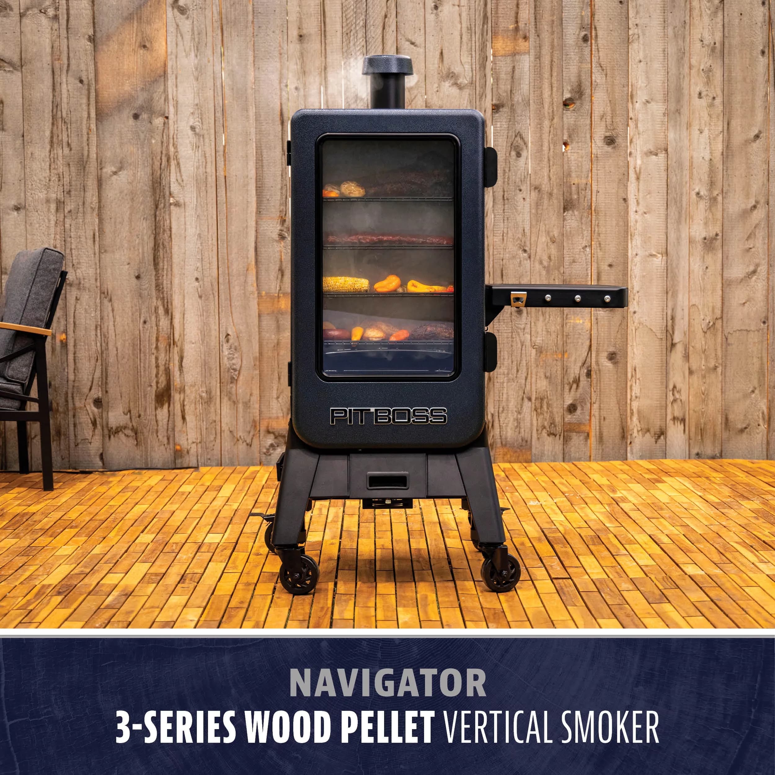 Durable Smoker with Digital Display, Digital Temperature Control, Heat Thermometer - Heavy Duty Steel Model 19163F