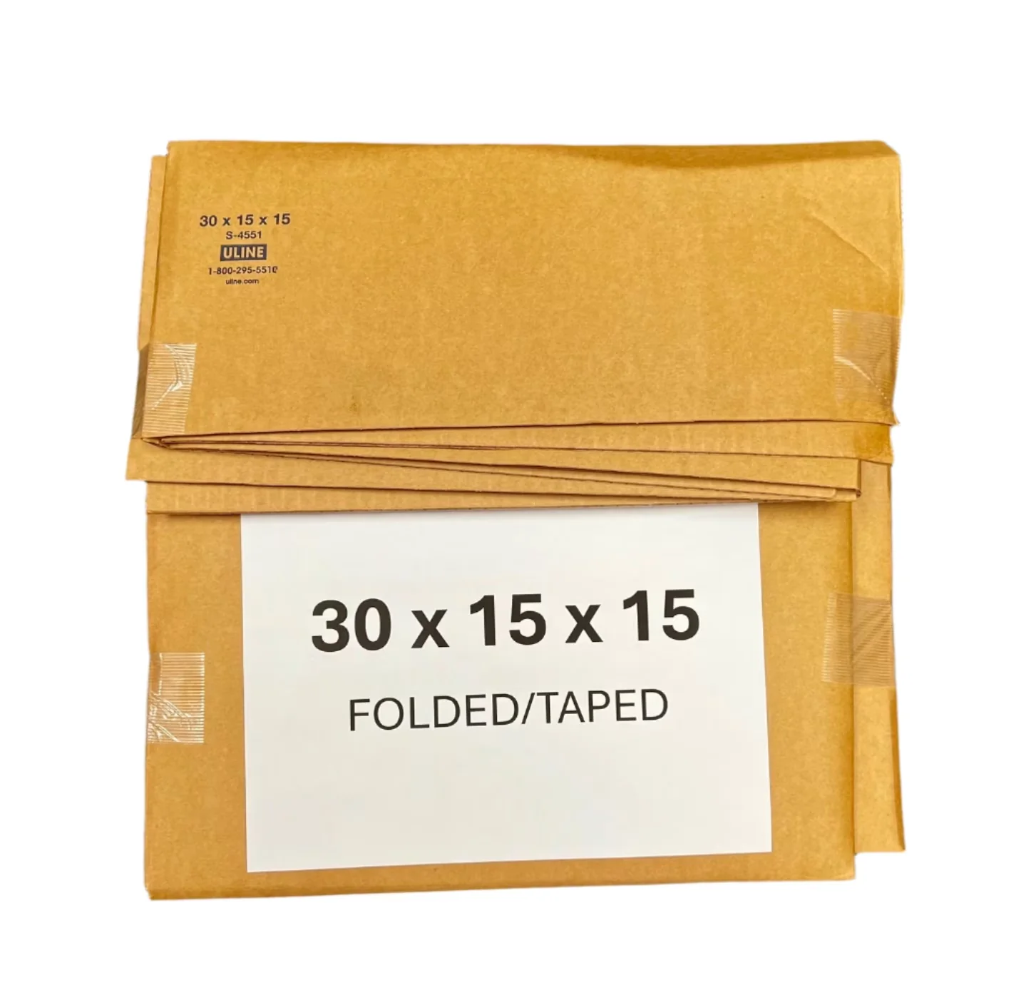Quality Moving with * TAPED/FOLDED FOR SHIPPING *, 30x15x15 (200 lb strength) | BOX | LONG - Cardboard Model FE42D9