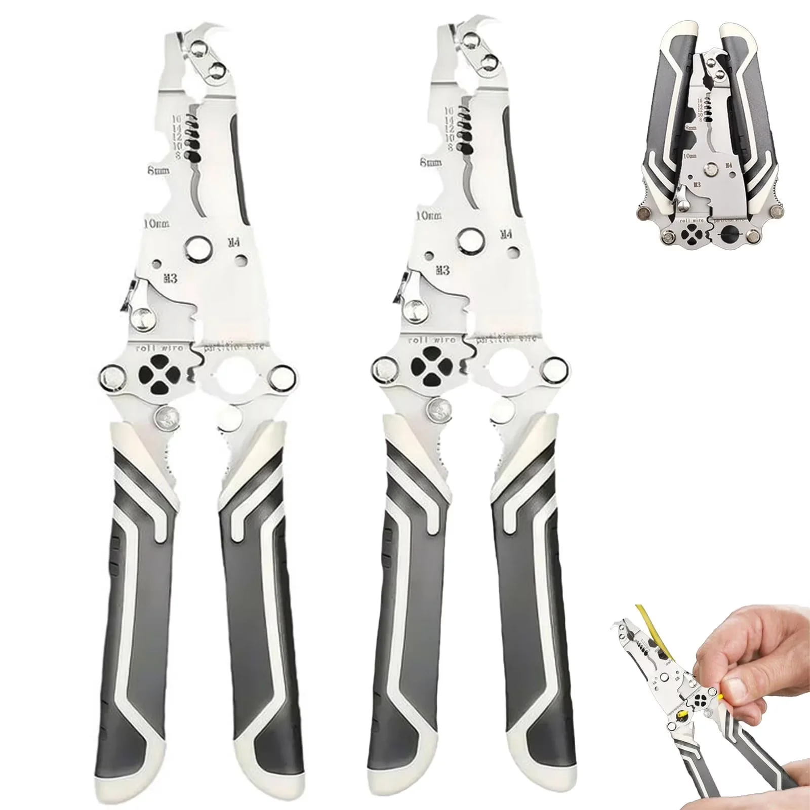 Reliable Woodworking with Folding, Locking Mechanism for Safety, Wire Stripper Tool - Black 18" Model 608582
