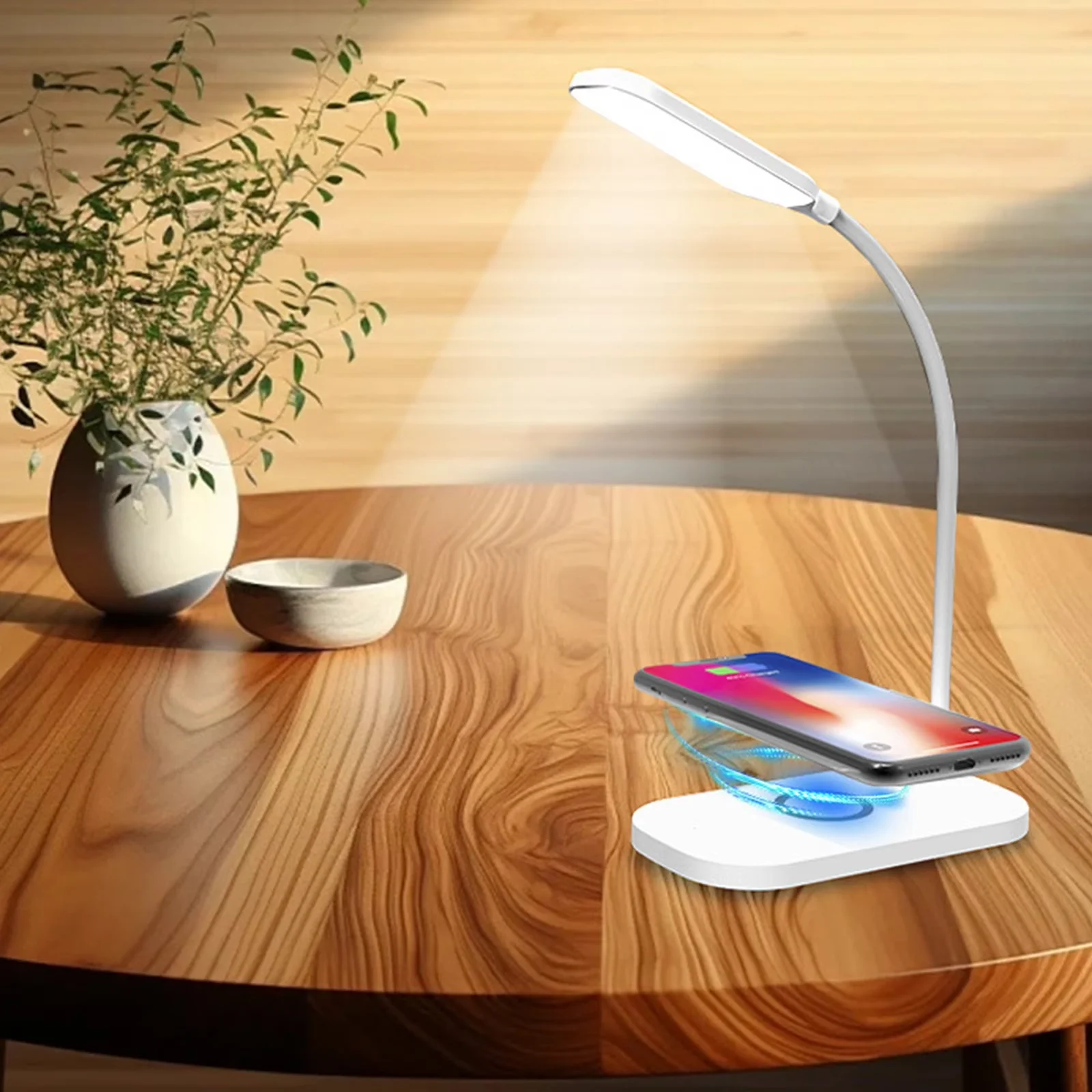 Desk Lamp Essential with LED, 10W, LED Light - Abs, Pc White - Professional Series Model B40B7C