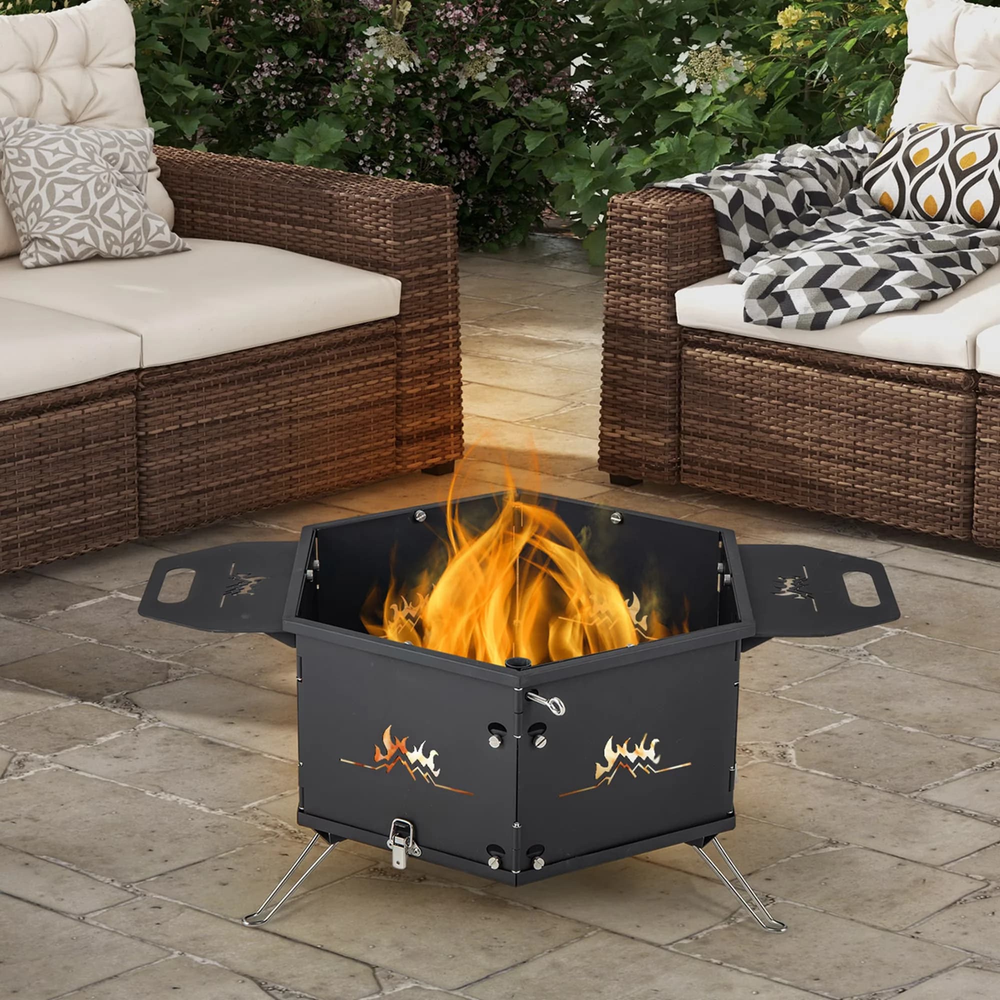 Flat Top Grill Premium with Foldable, Portable - Black Carbon Steel, Stainless Steel Model 2819AA