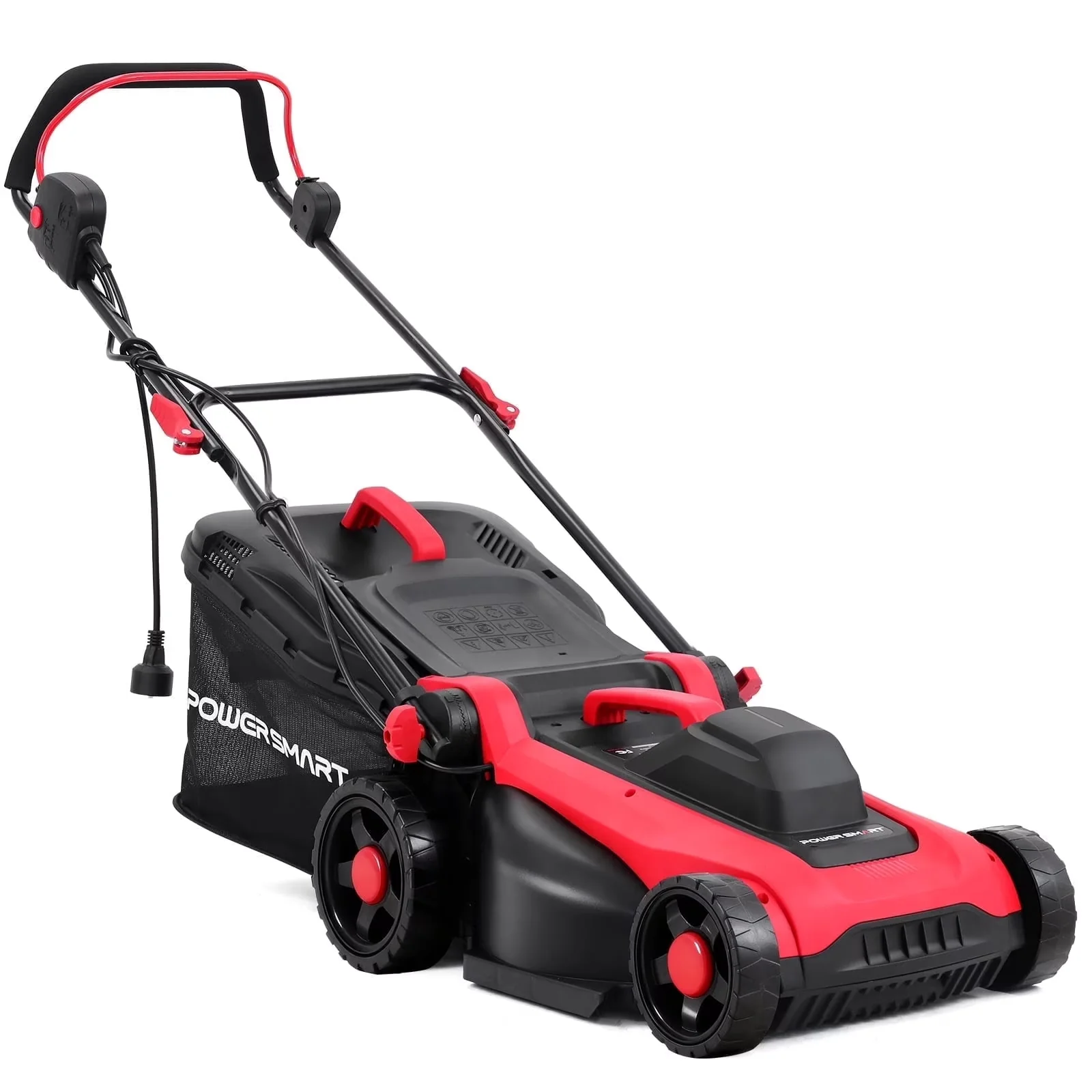 Classic Push Mower with 120V, Bagger, Adjustable Cutting Height - Red - Essential Collection Model 33E60C