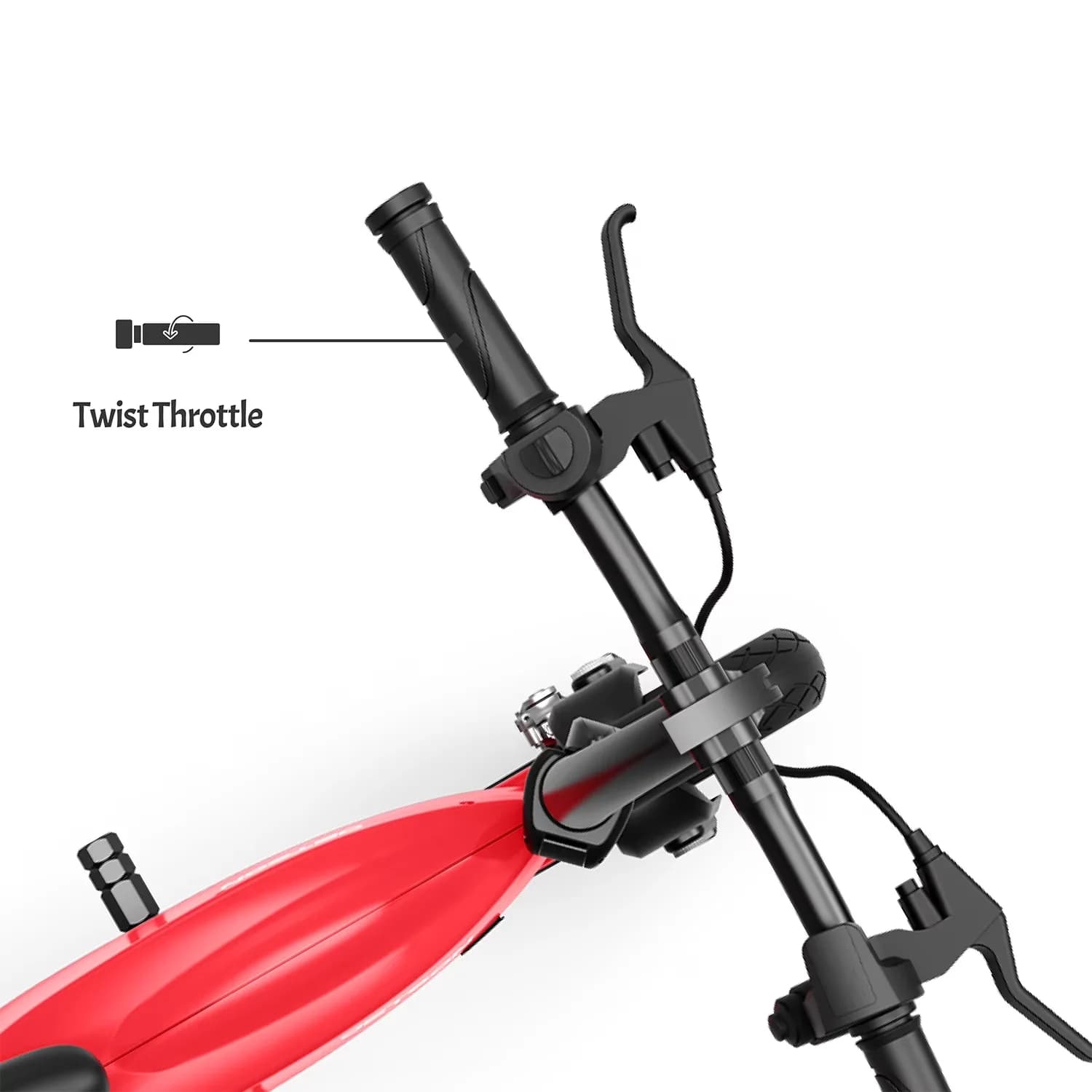 Versatile Scooter with 250W, Headlights, LX10 Electric Bicycle Ride On - Red Model AF96B7