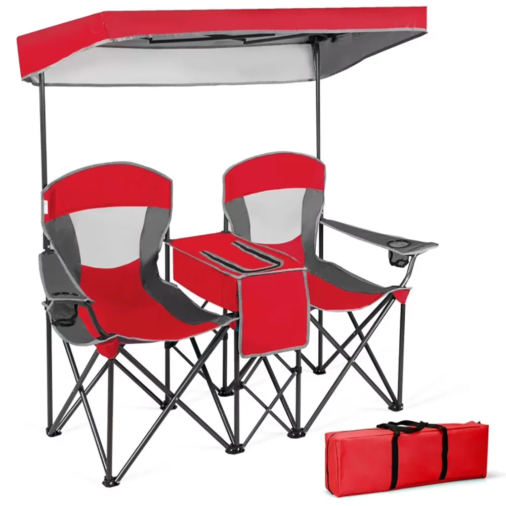 Efficient Beach Chair with Folding, Adjustable, Camping Chairs - Red for Camping Model 21D266