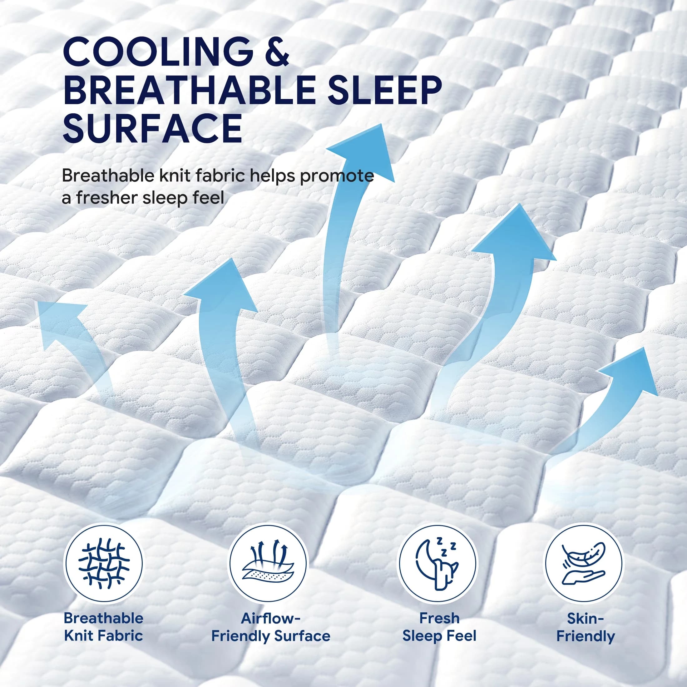 Mattresses Accessory Premium with Mattress-In-A-Box, Medium Firm King Size Mattress - Blue Foam, Pocket Spring, Fabric Model 123C3A