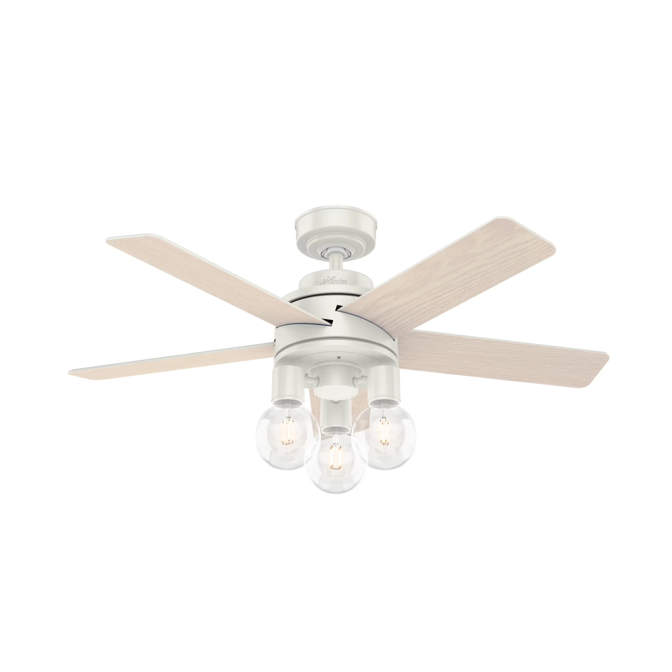 Efficient Ceiling Fan with LED, Reverse Airflow, Transitional - White for Living Room Model 809D93