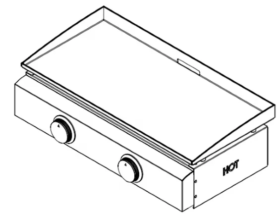 Essential Flat Top Grill with Easy Installation, 4063A 23" Griddle - Black Steel Model DDDF70
