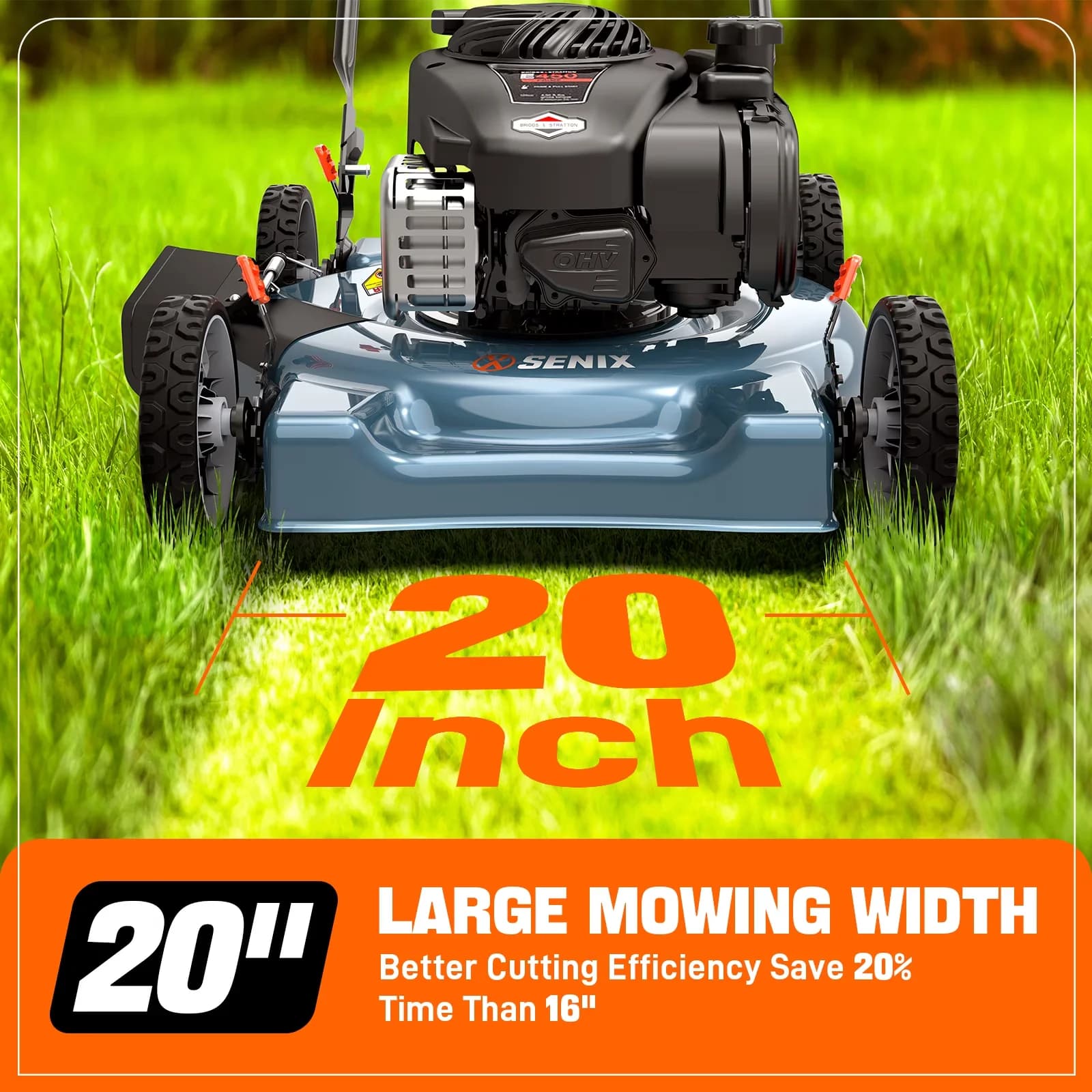 Push Mower Quality with Adjustable Cutting Height, 5-Position Height Adjustment - Model C6F211