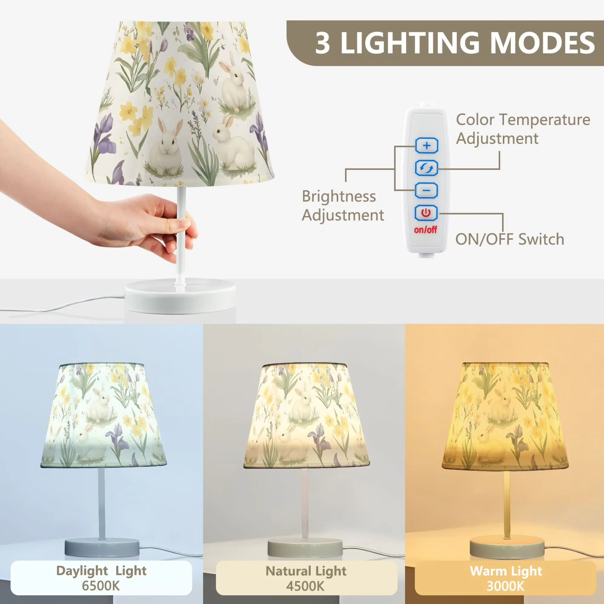 Classic Table Lamp with LED, Eco Friendly, Farmhouse - Multicolor Metal Model BC256F