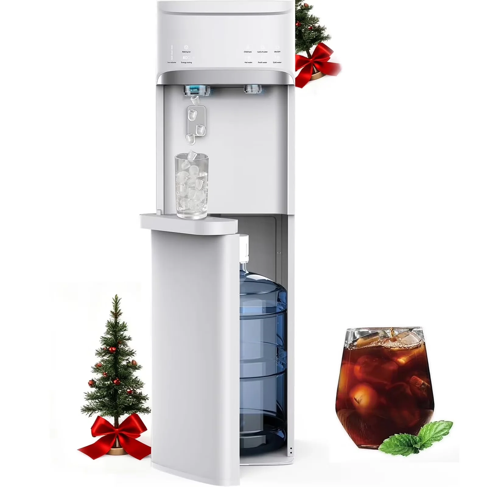 Durable Water Filtration with Child Safely Lock, Bottom Loading Dispenser Cooler, Maker - Abs White Model 432715