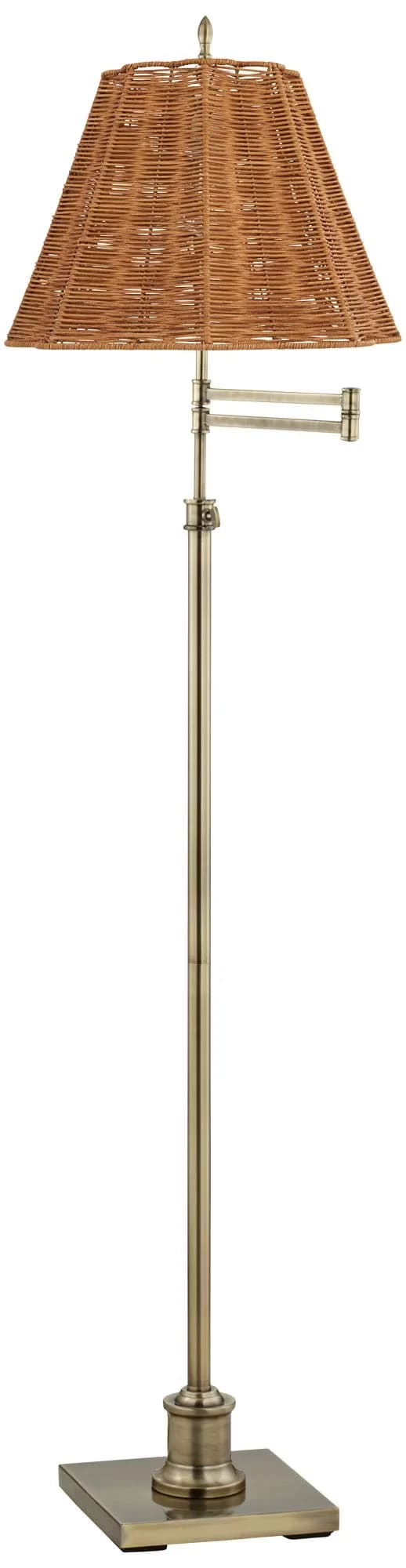 Floor Lamp Reliable with Incandescent, Adjustable Height, Transitional - Metal Brown Model A4252D
