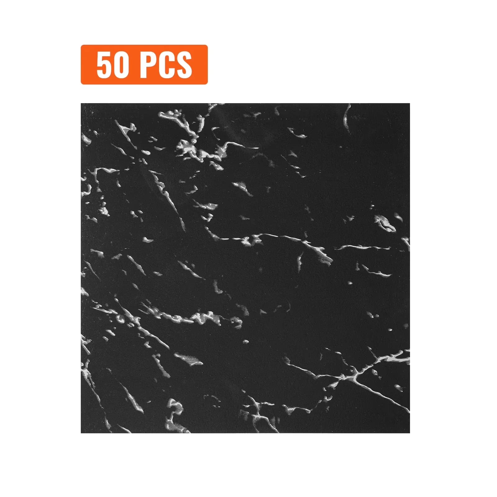 Durable Grey Vinyl Flooring Vinyl Plank Flooring with Water-Resistant, 1.5mm Thickness - Black Model C96341
