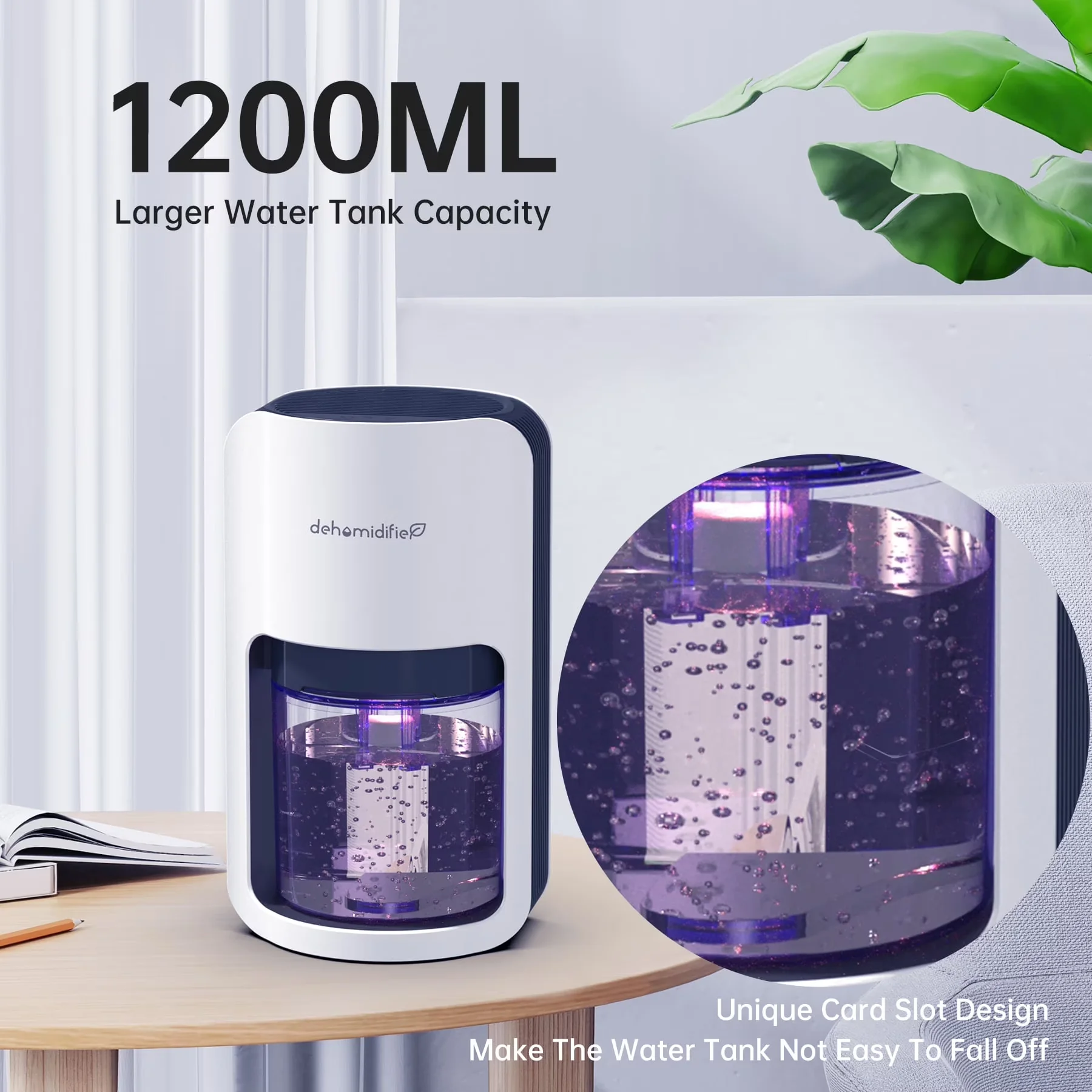 Modern Dehumidifier with Energy Efficient, !!! Tips !!! for Bedroom - 1200ML Model 34801D