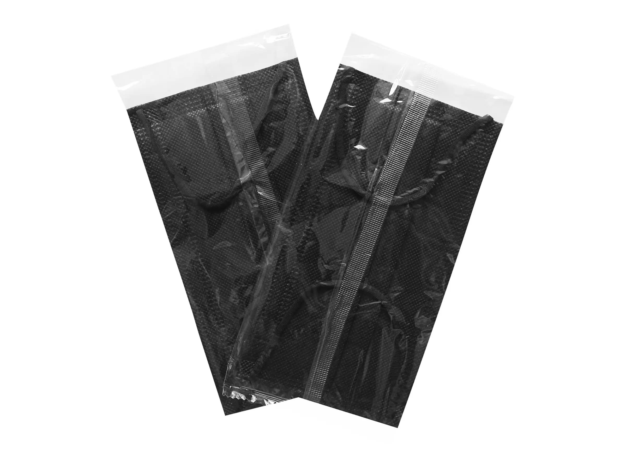 Compact Protective Equipment with Disposable, Black, 4-Ply - Black Adjustable Model 395A34