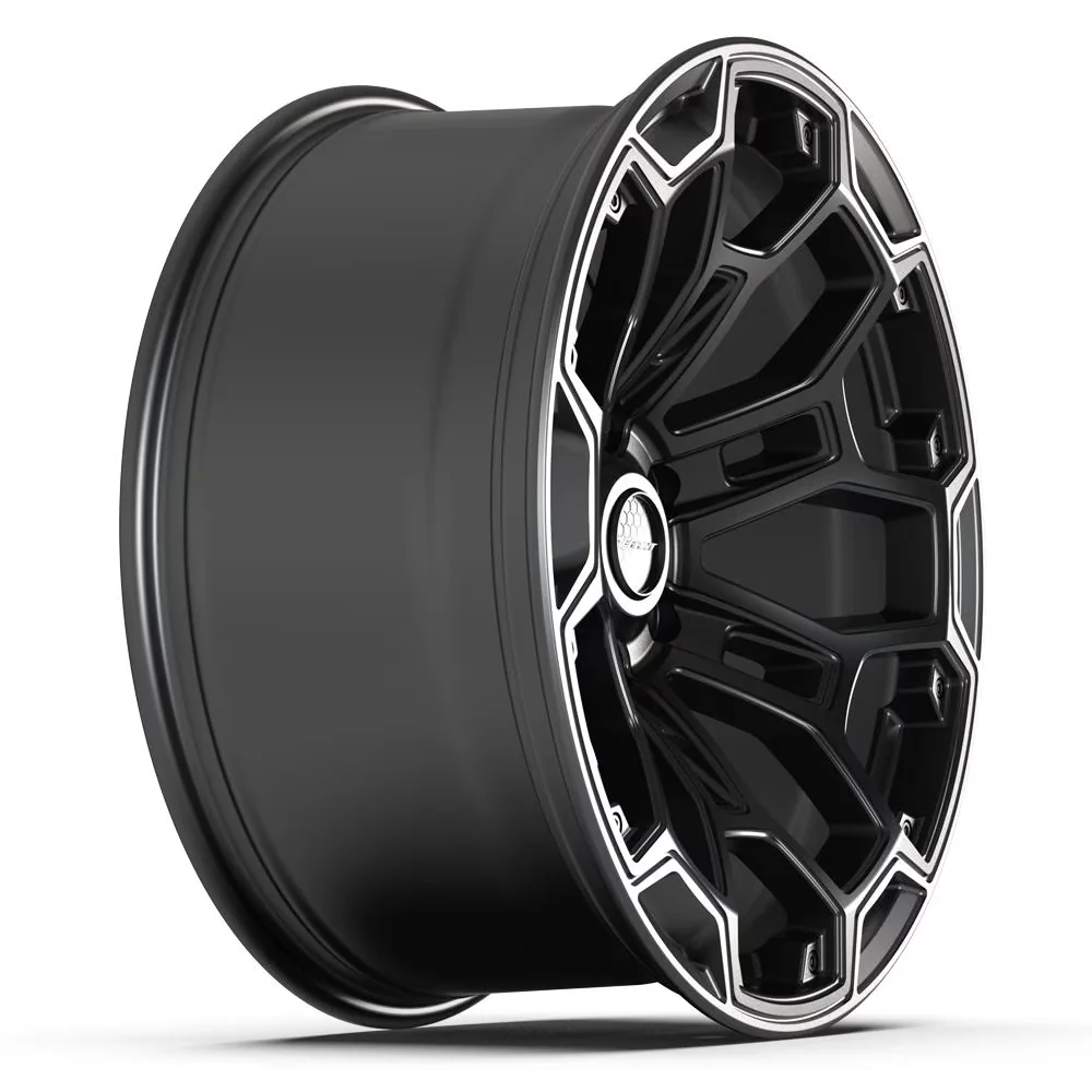 Efficient Wheels And Rim with Dark Satin Charcoal 2-Tone (1) - Aluminum Black Model 1284D8