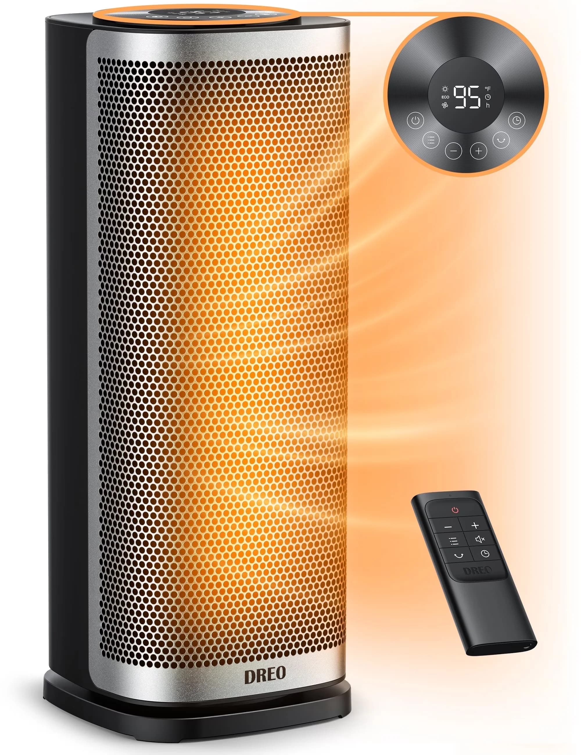 Professional Portable And Electric Space Heater with 1500W, Washable - Silver Model 5164E8