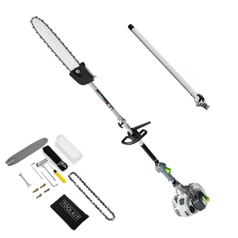 Reliable Pole Saw with Safety Lock & Shoulder Strap, 2-Stroke Powerful Gas, 36CC Gas Powered - Green Model 558EB5