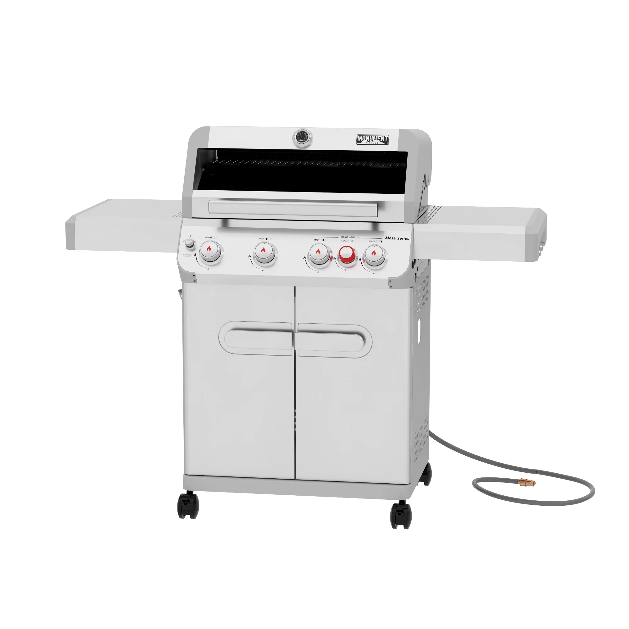 Innovative Gas Grill with Rust Resistant - Stainless Steel Silver Burner Model EF45D7
