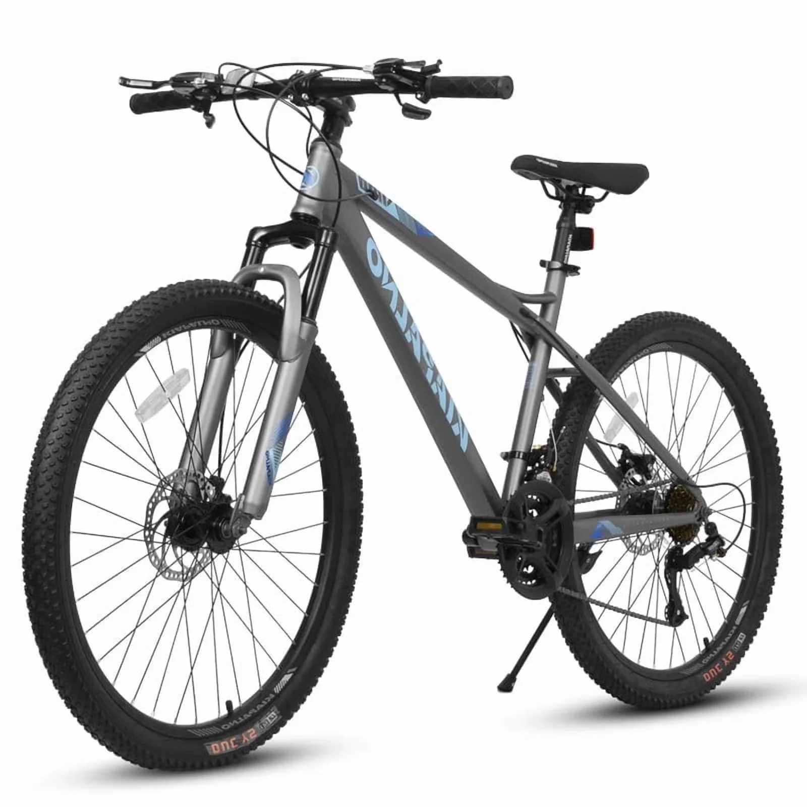 Classic Mountain Bike with Adjustable Height, 26-Inch - Gray - Heavy Duty Model 928E99
