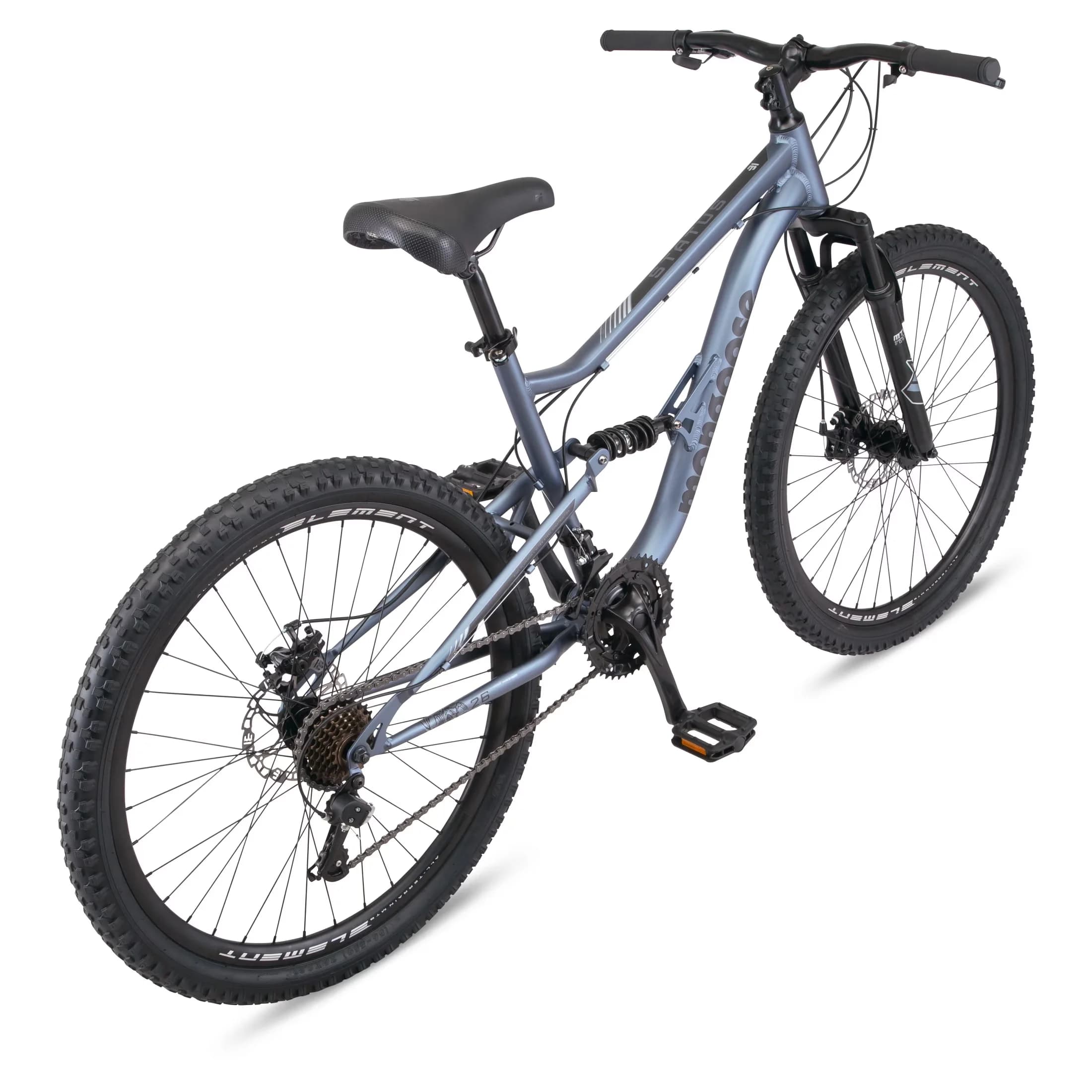 Premium Mountain Bike with Adjustable Seat Height, Slate Blue, Status Dual Suspension - Slate Blue Model 41E30E