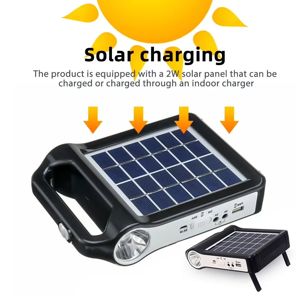 Modern Generator with Usb Port, Solar, USB Portable Power Station - Black for Camping, Home Model 0888DE
