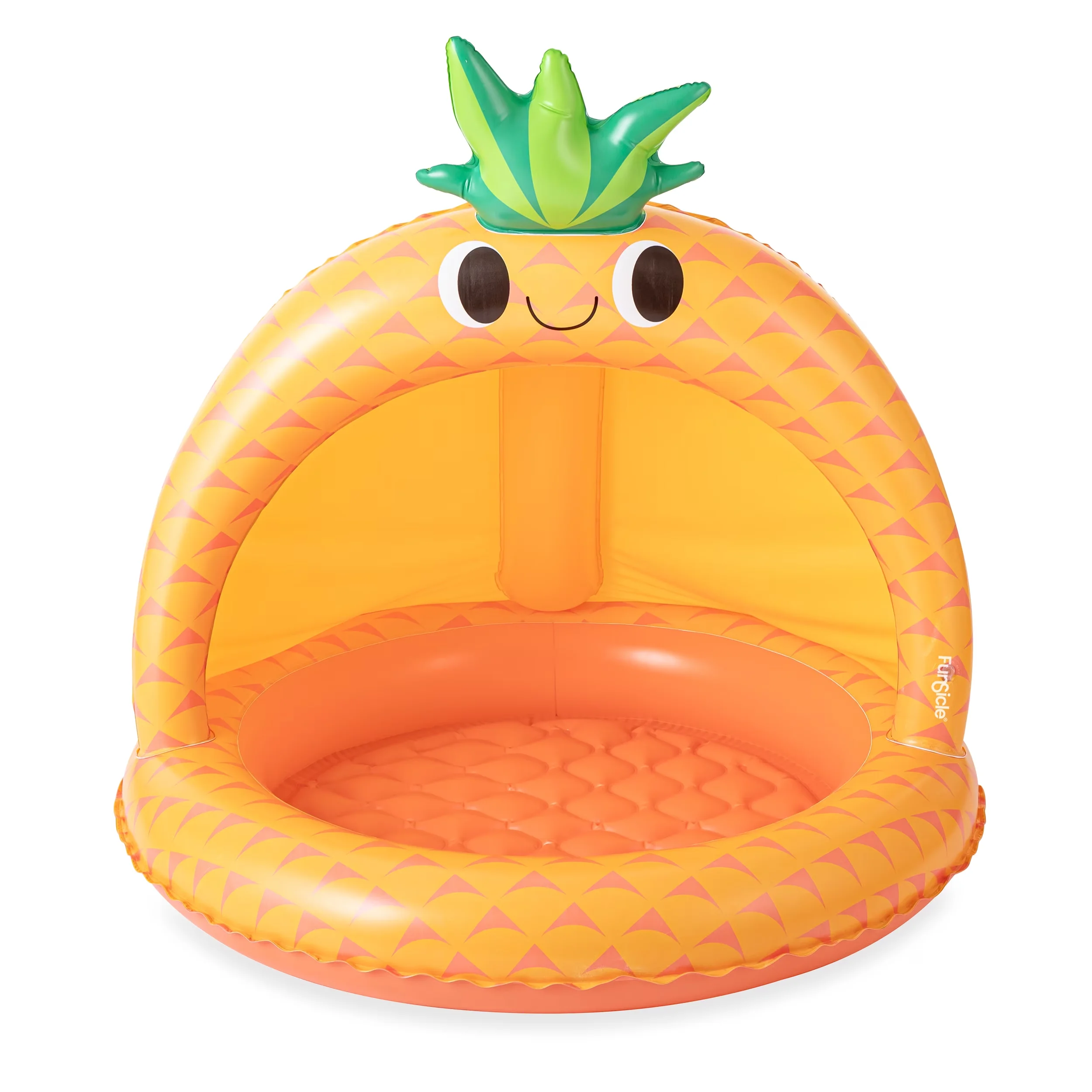Inflatable Pool Modern with Ages 1 to 3, Pineapple Pal Shaded Kids Splash, 40" x 40" x 38" - Multicolor Model DD55D2
