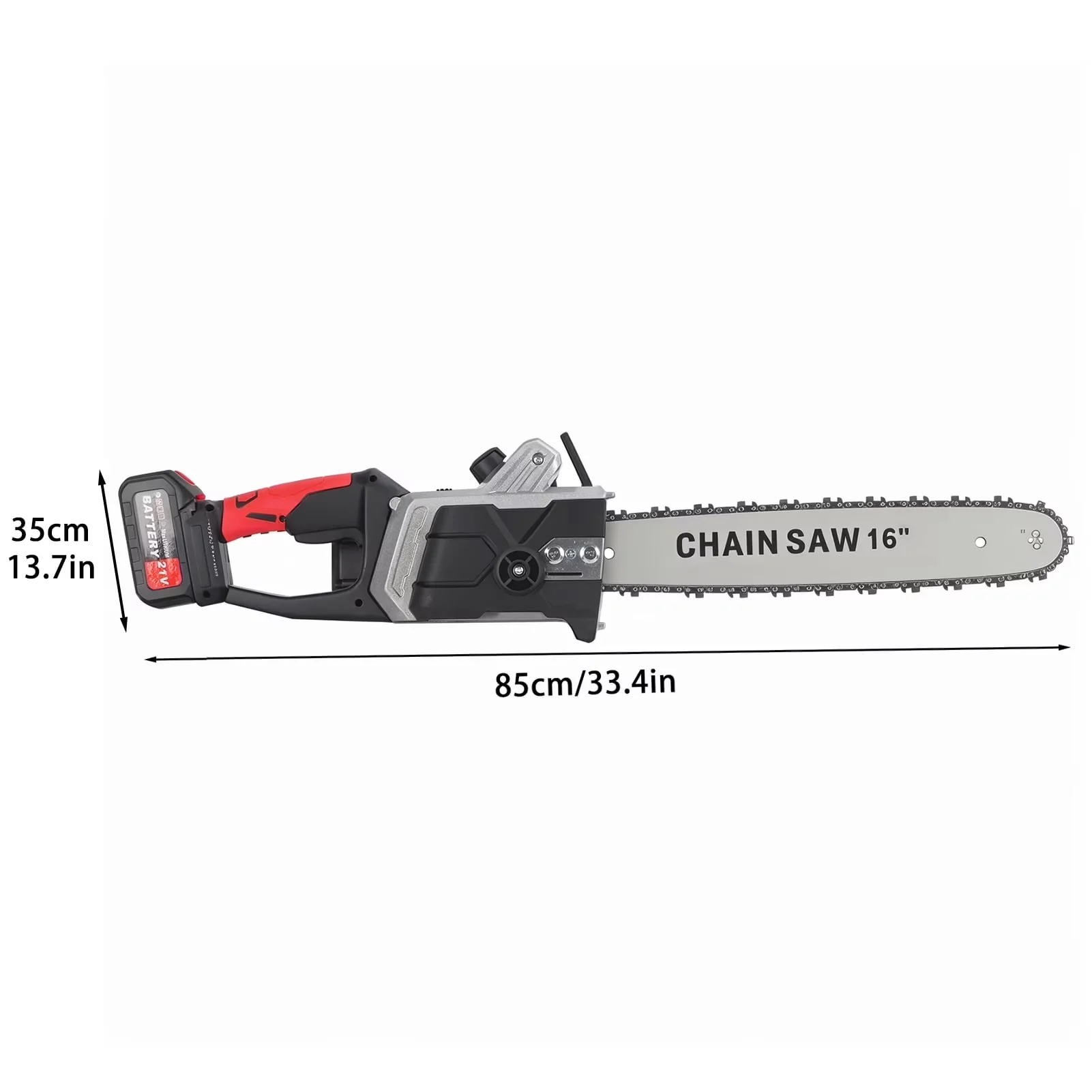 Innovative Pole Saw with Battery, 2 Batteries & Dual Port Rapid Charger - Gray Model 16031B