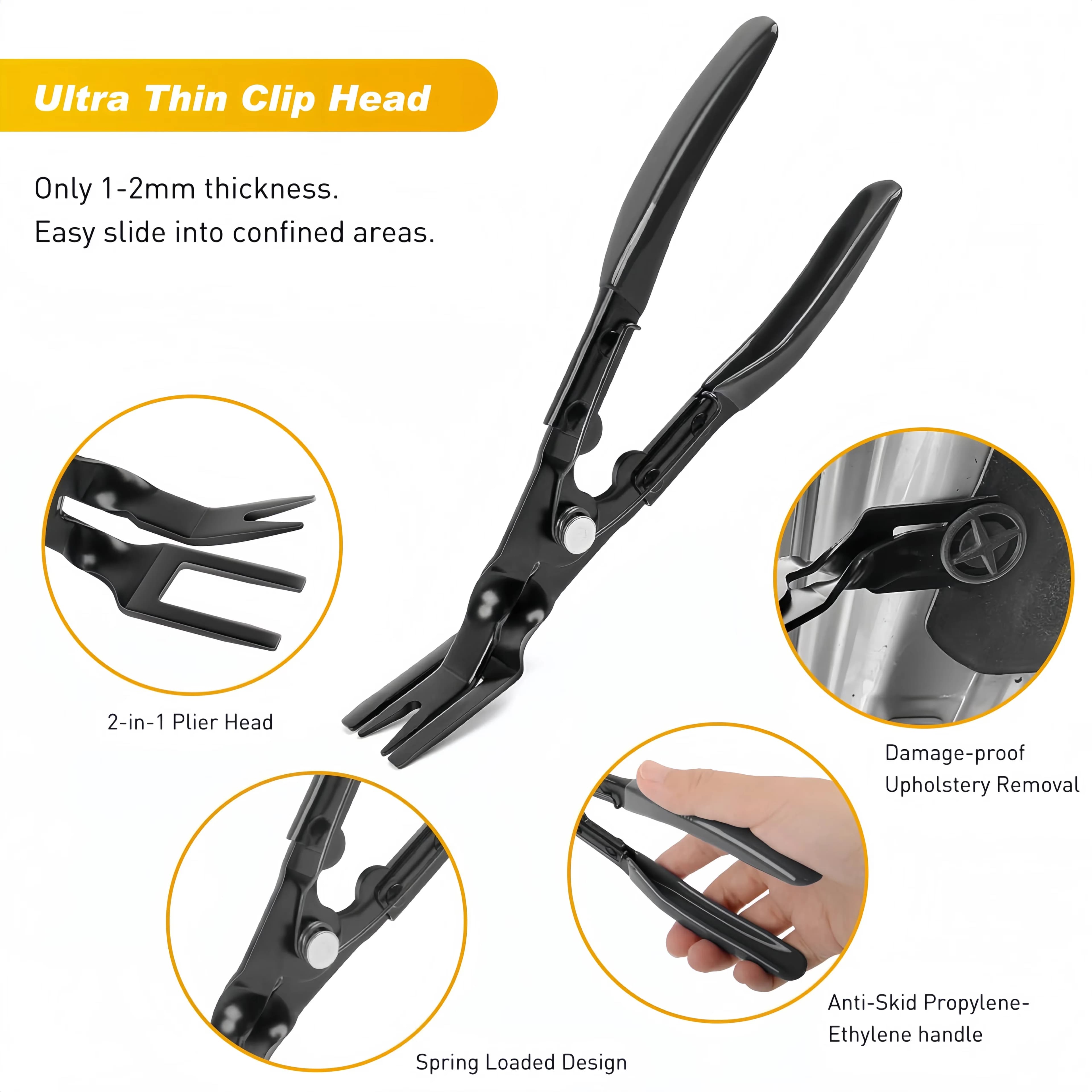 Hand Tool Set Efficient with Easy Clean, Easy Installation, Adjustable - Black Model CAFF69