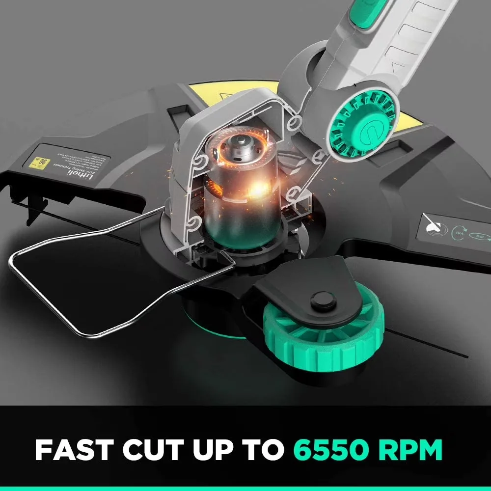 Premium String Trimmer with Battery, 20V, 20V 12" Cordless - Reliable Performance Model E9B07B