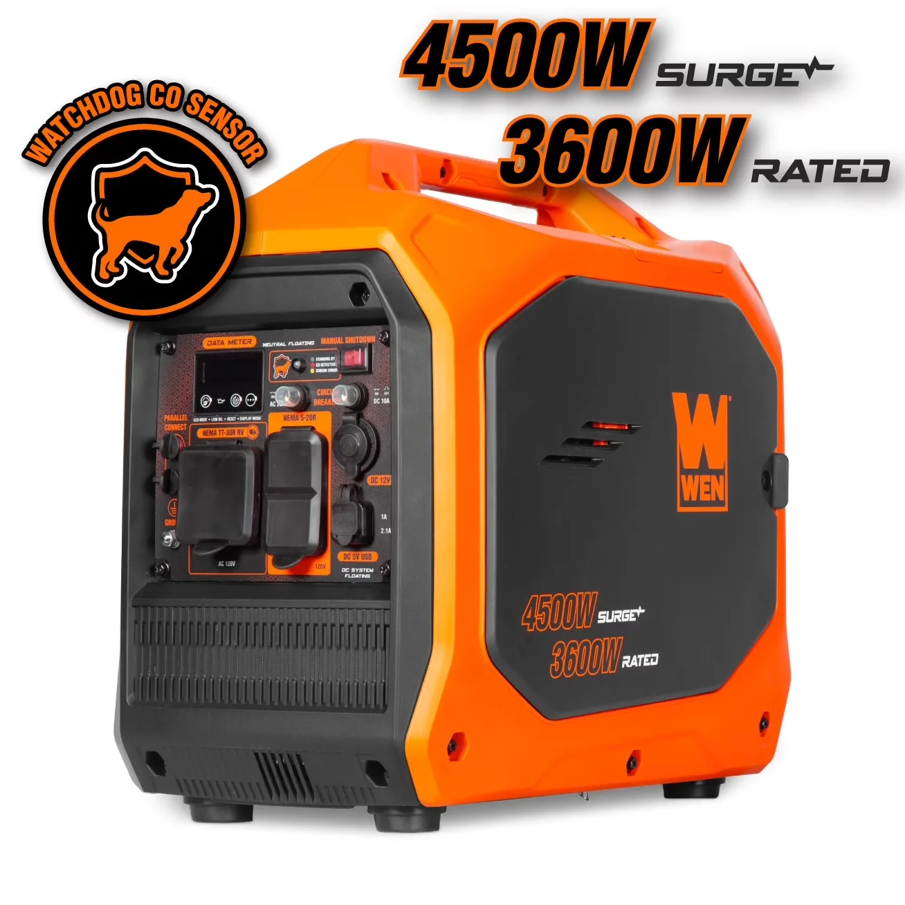 Classic Generator with 4500W, Co Shut-Off, Usb Port - 4500 for Multiple Applications Model 4FD59D