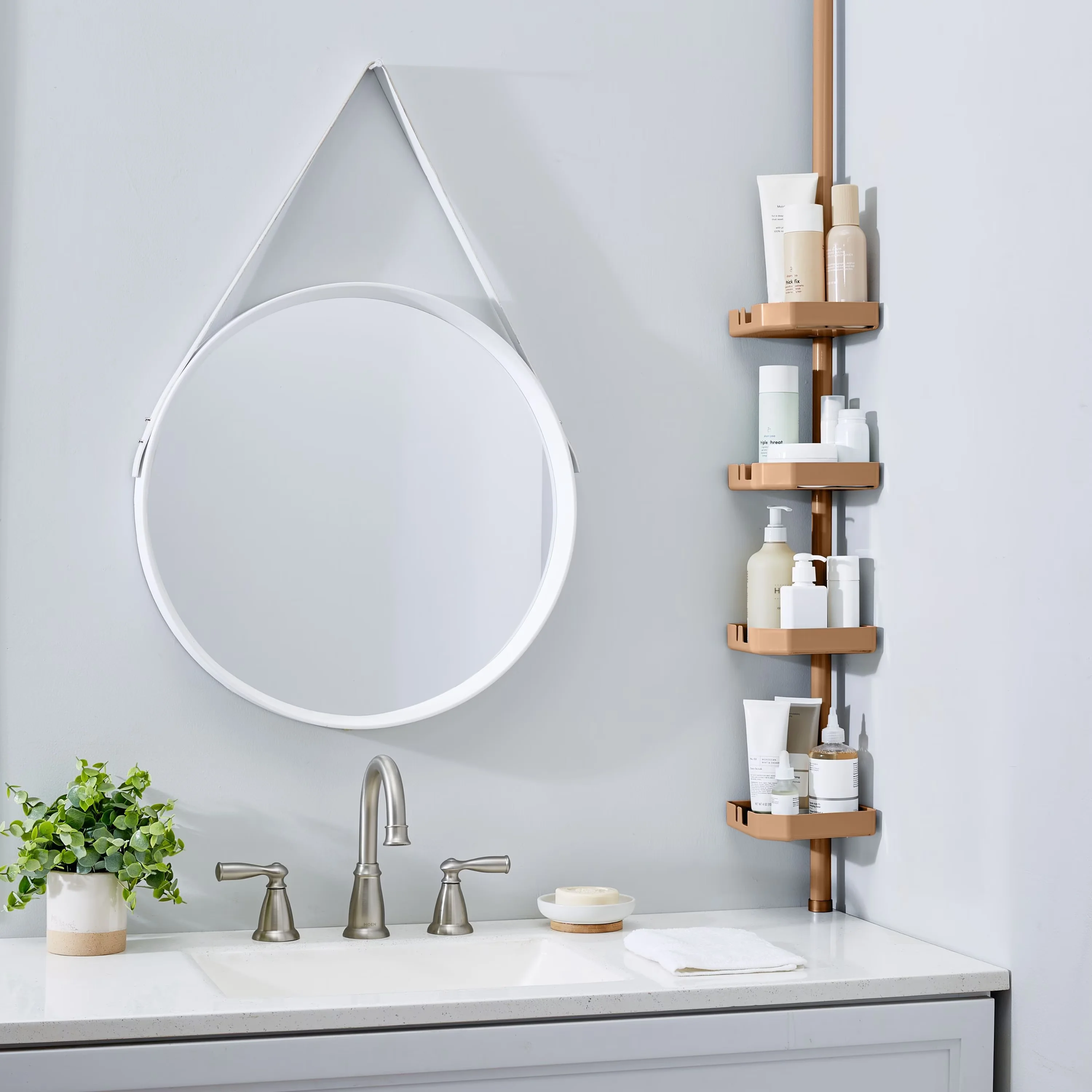 Bathroom Renovation Professional with Expandable, Dimensions: 5.91" x 5.91" x 48"-101” - Bronze Ps, Aluminum, Steel Tubes Model FF7DF7