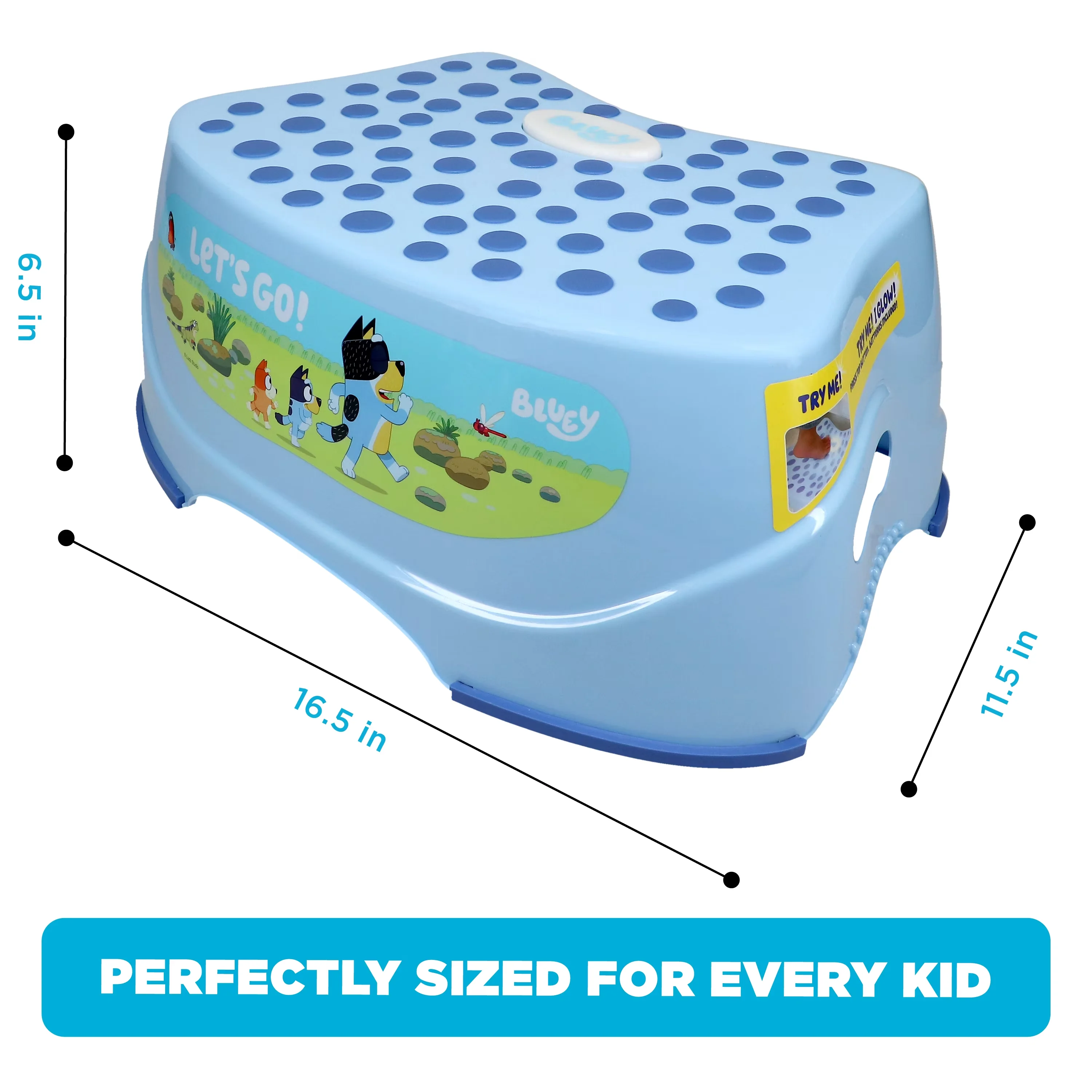 Ladders And Step Stool Quality with Anti-Slip, Light-Up - Blue Plastic for Bathroom, Bedroom Model 455893