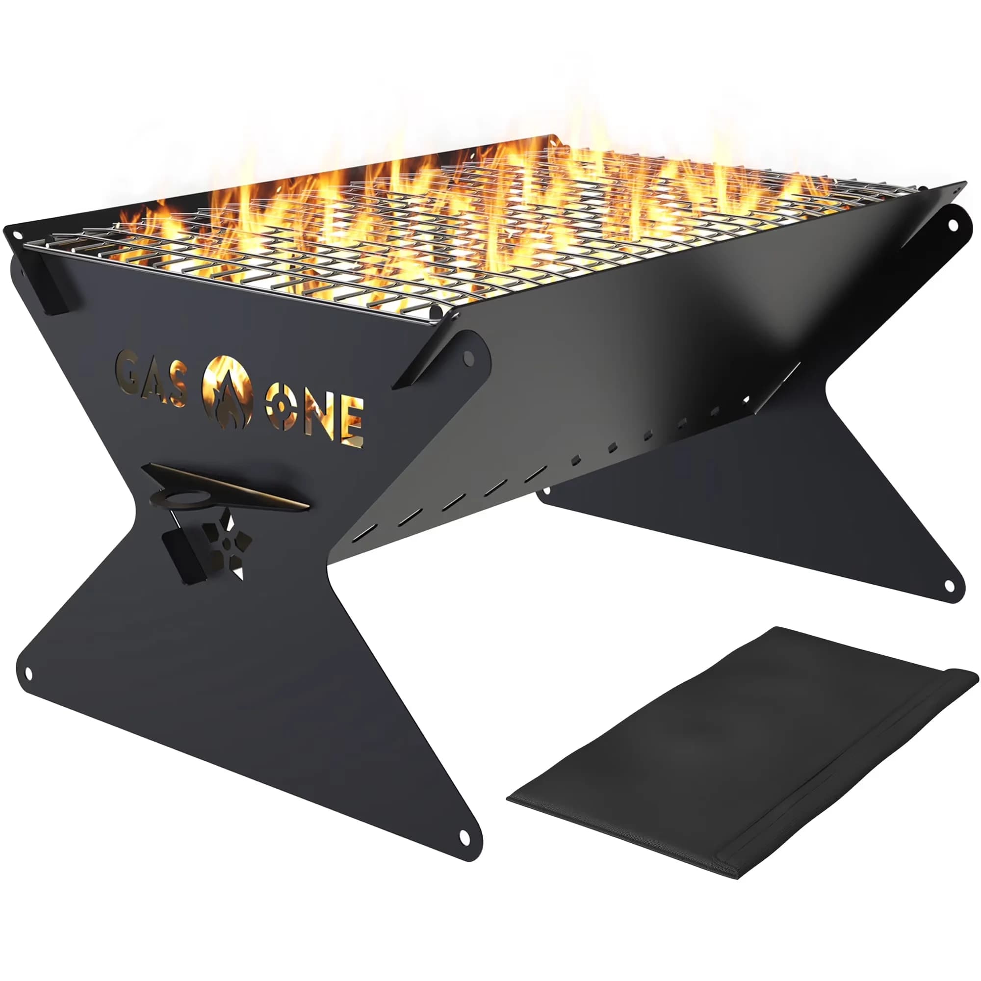 Stylish Flat Top Grill with Foldable, Portable, Foldable BBQ - Metal for Patio Model 7D58AD