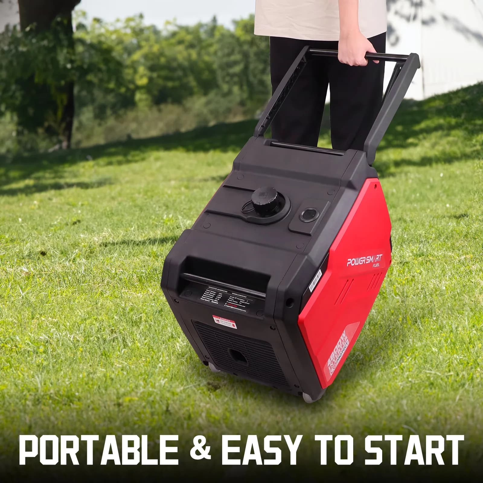 Premium Generator with 4800W, Co Shut-Off, Usb Port for Home, Outdoor - 4800 Model BA91FF