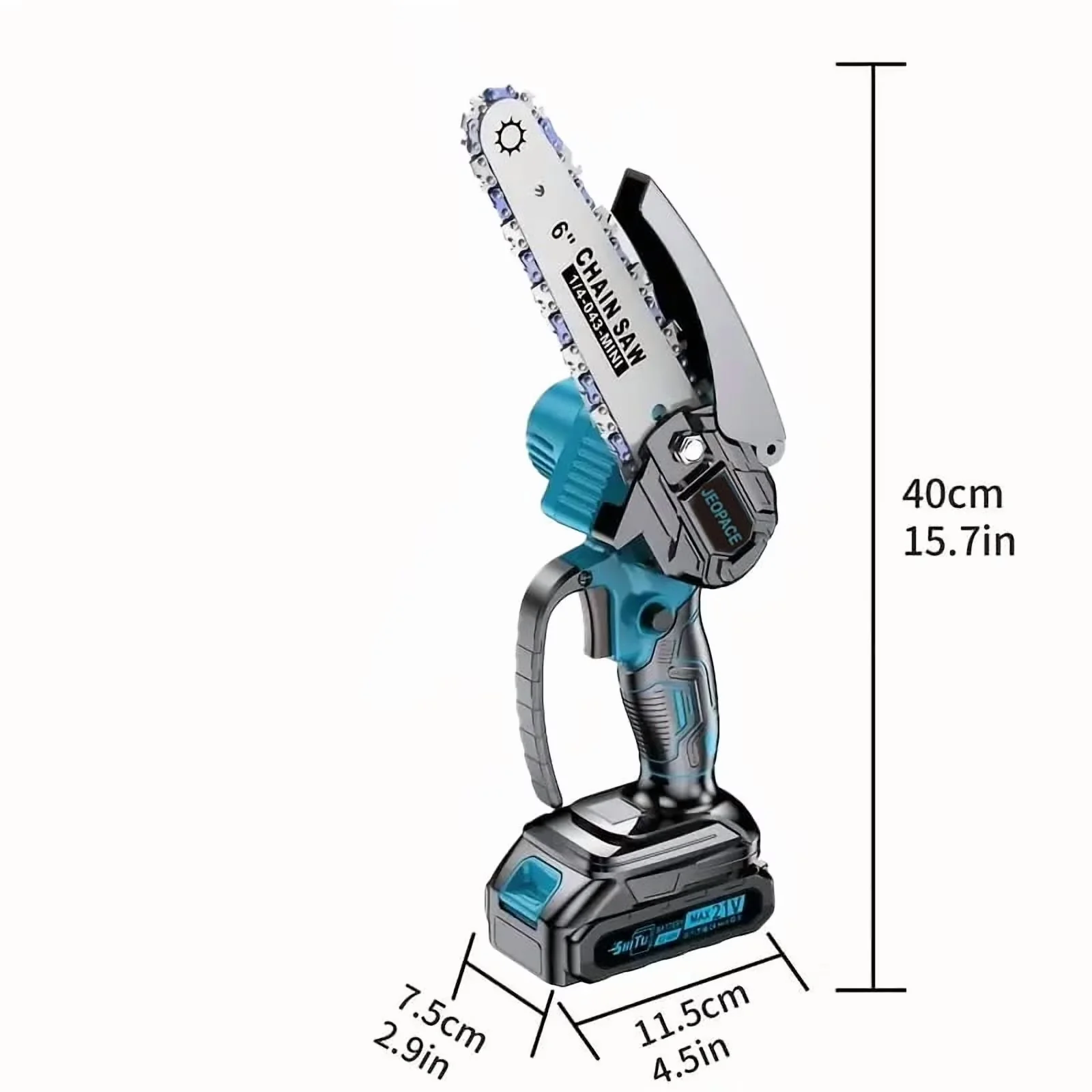 Versatile Chainsaw with Battery, handheld electric tree cutter, Mini electric saw Wireless - Model 52CDC7